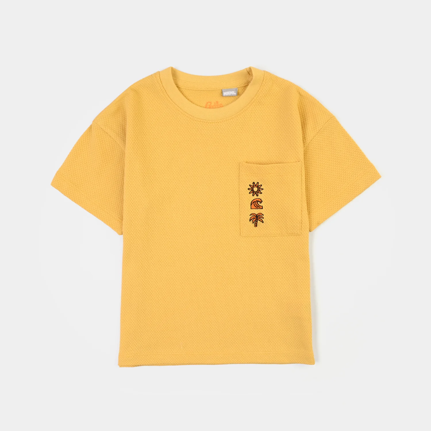 Boys Cotton PK T-Shirt Sun - Ochre