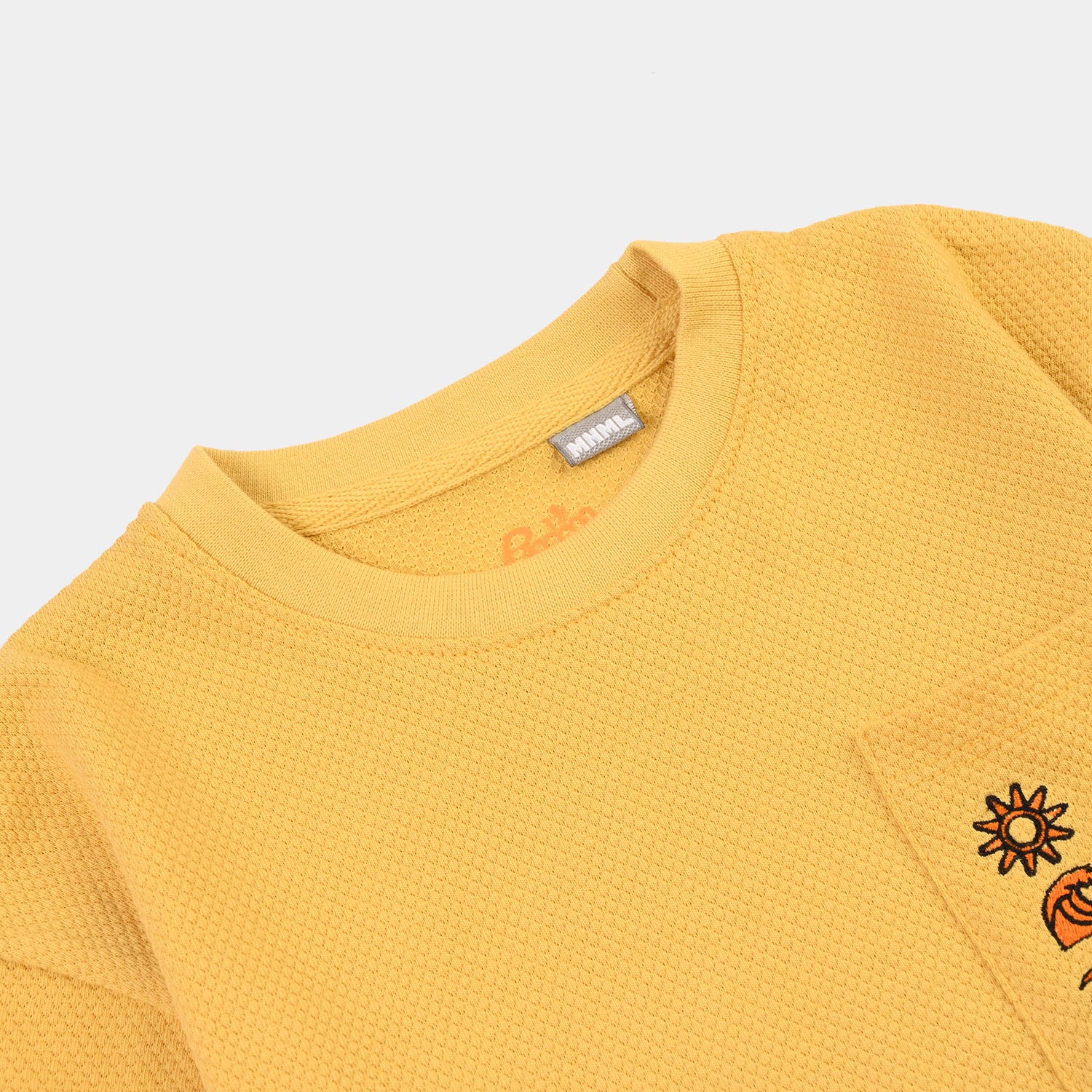 Boys Cotton PK T-Shirt Sun - Ochre - Image 2