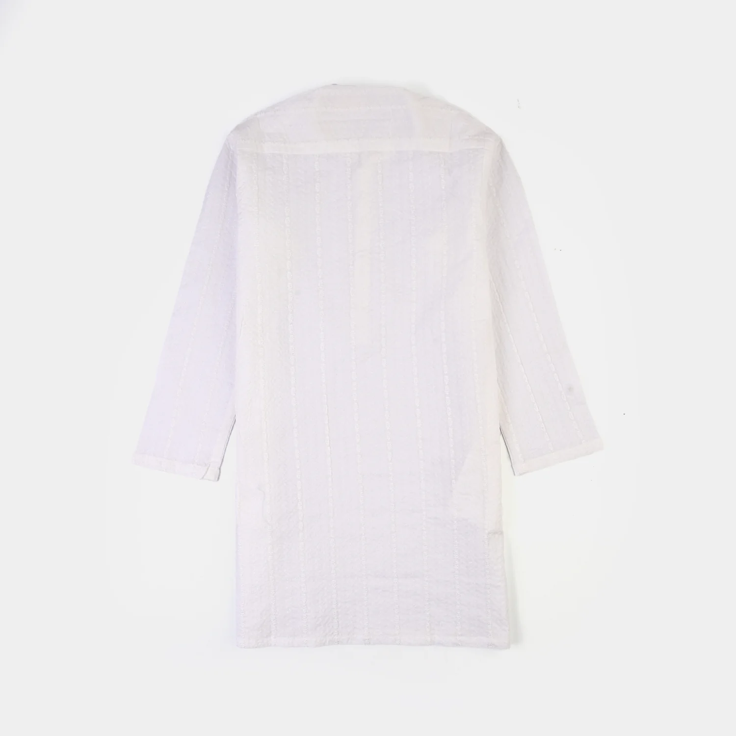 Boys Cotton Poplin 2Piece Suit (Chicken Kari)-WHITE - Image 5