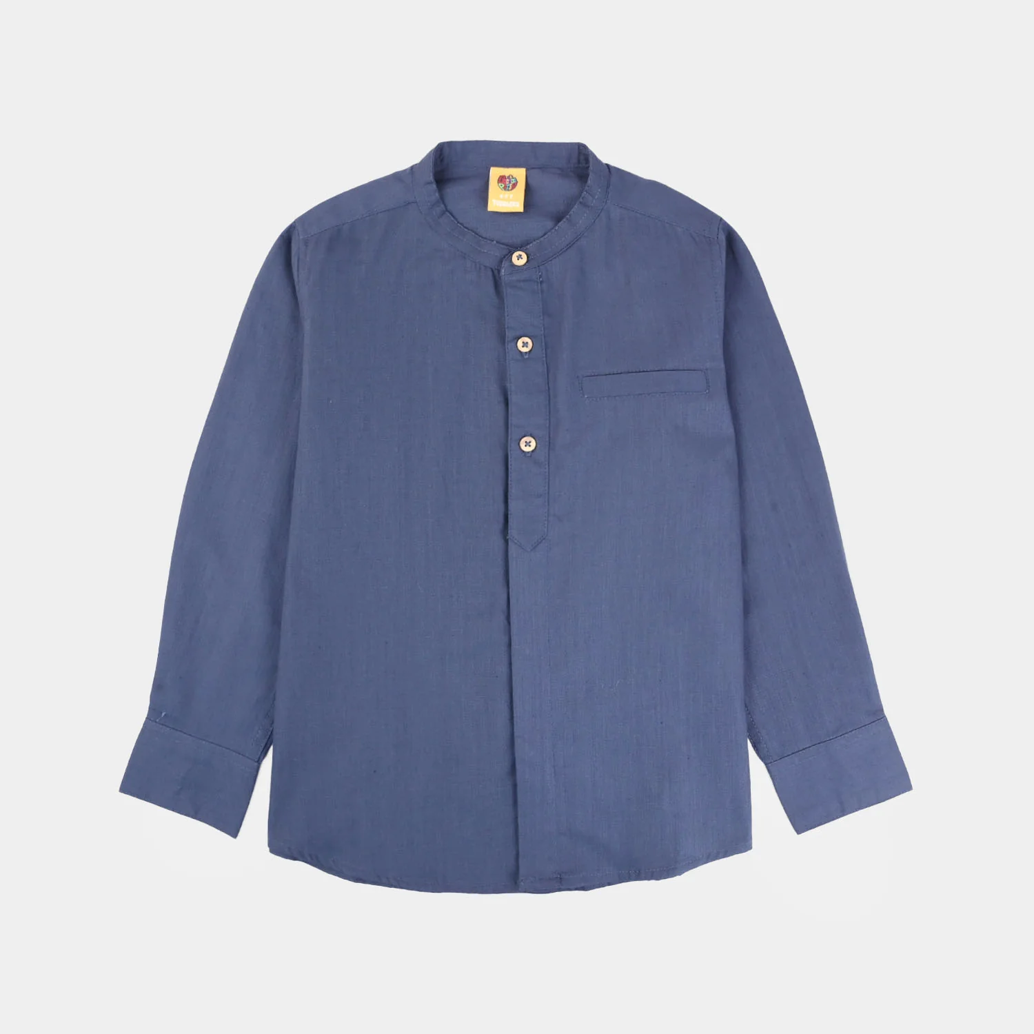 Boys Cotton Slub Casual Shirt (Good Things) - Blue