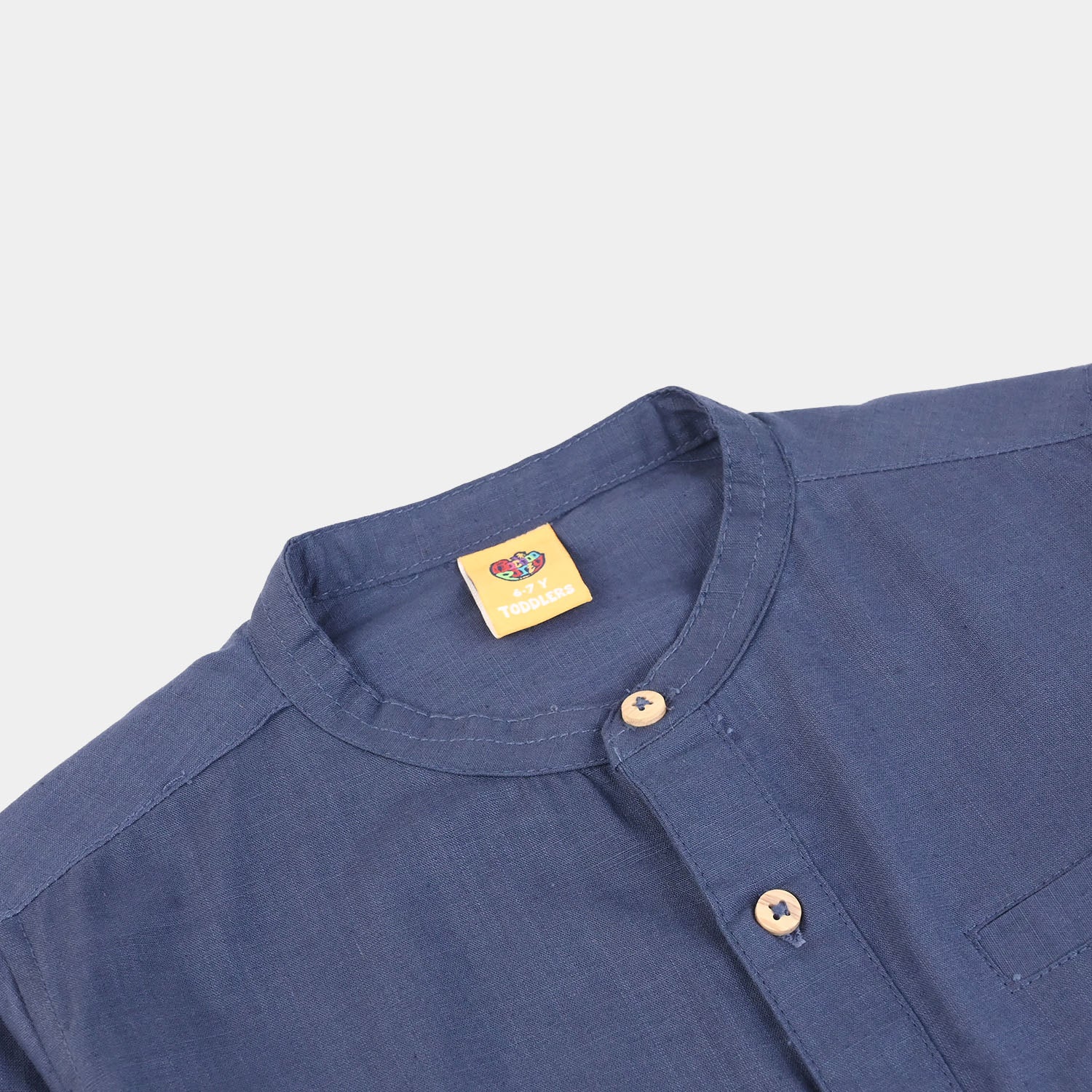 Boys Cotton Slub Casual Shirt (Good Things) - Blue - Image 2