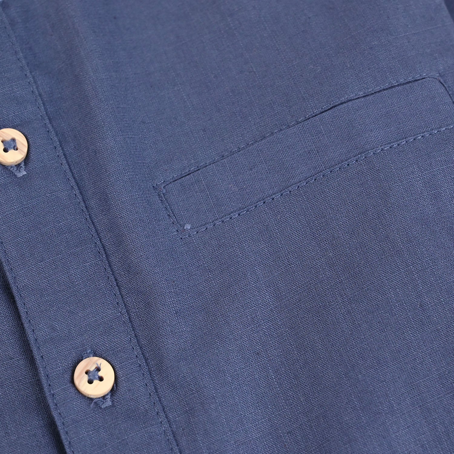 Boys Cotton Slub Casual Shirt (Good Things) - Blue - Image 3