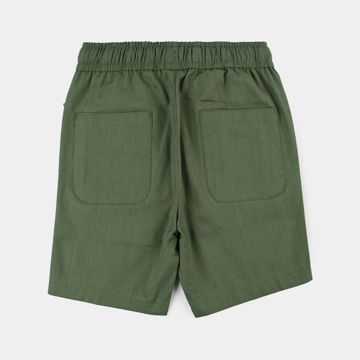 Boys Cotton Slub SHORT SKATE LIFE-Green - Image 3