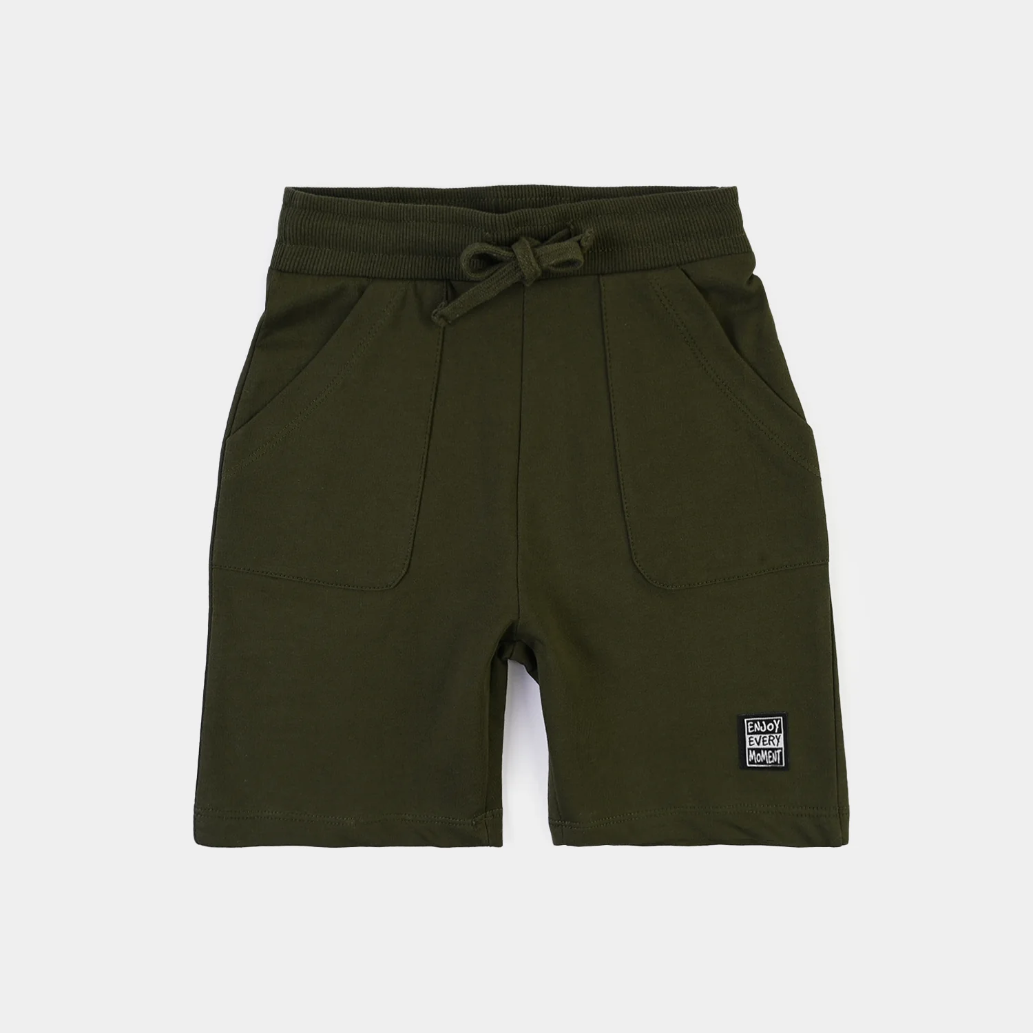 Boys Cotton Terry Short Enjoy Every Moment- Green