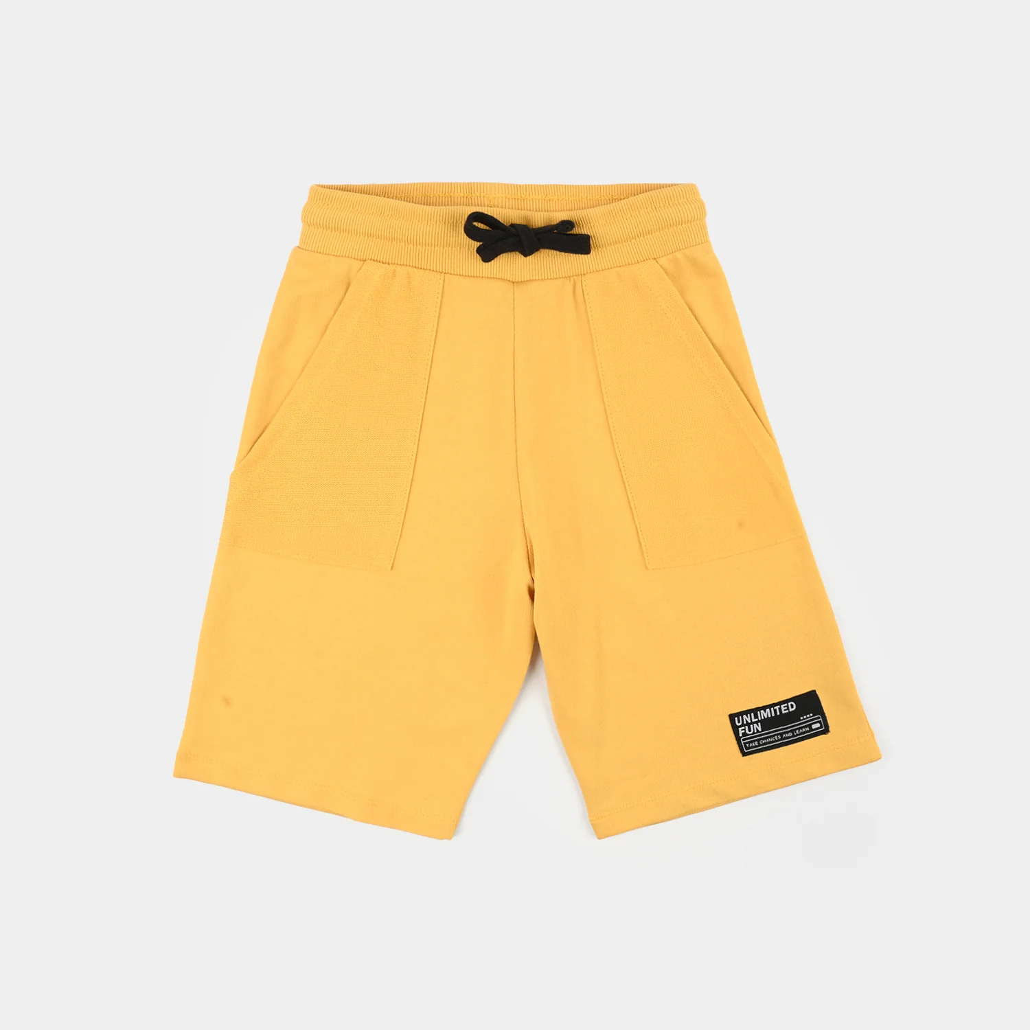 Boys Cotton Terry Short Unlimited Fun- Yellow