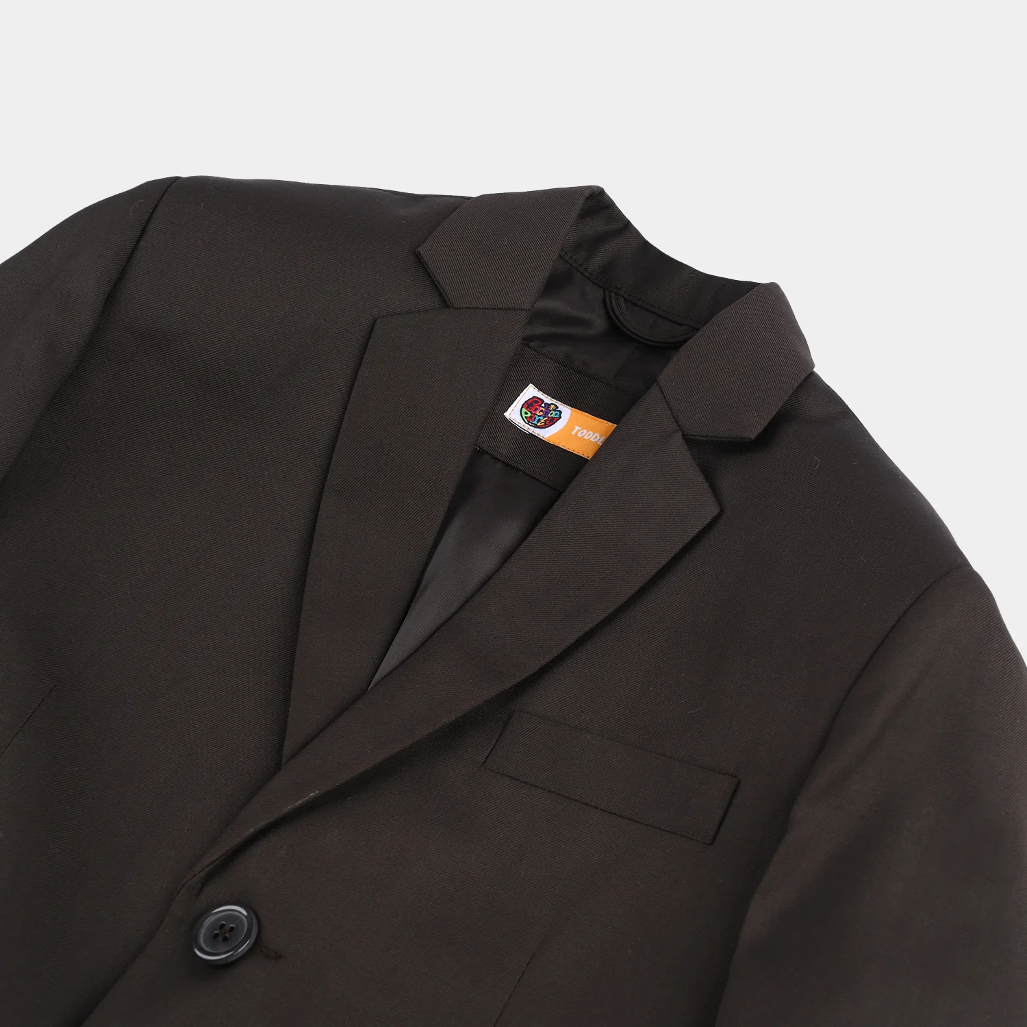 Boys Cotton Twill Coat Pant Suit - Brown - Image 3