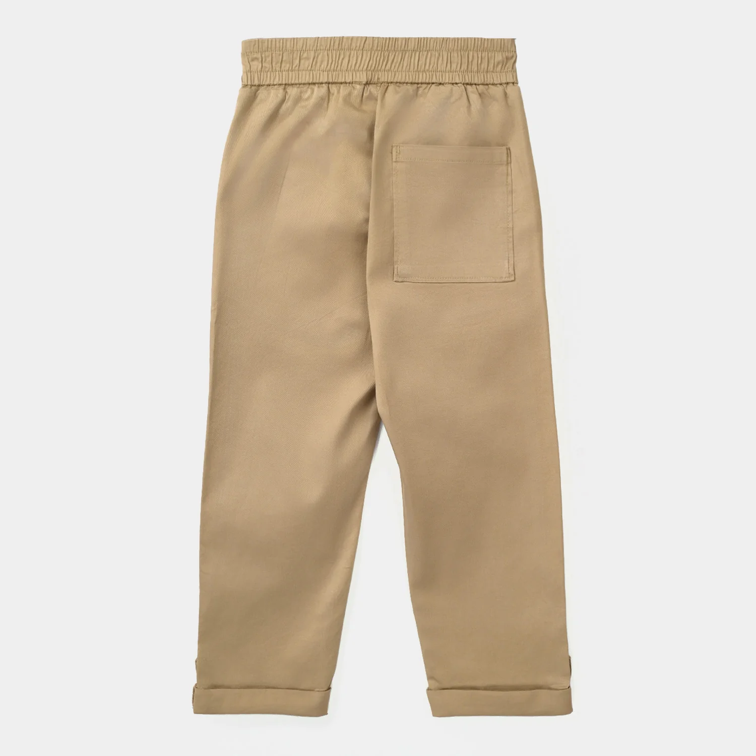 Boys Cotton Twill Pant (Roll Up) – Brown - Image 4