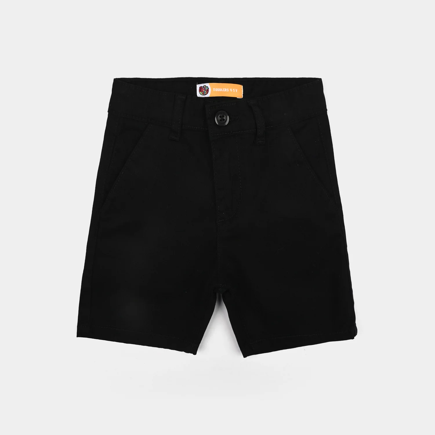 Boys Cotton Twill Short Basic-BLACK