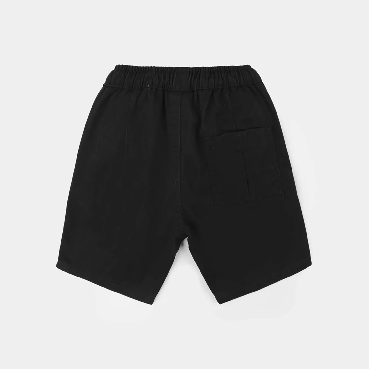 Boys Cotton Twill Shorts - Black - Image 4