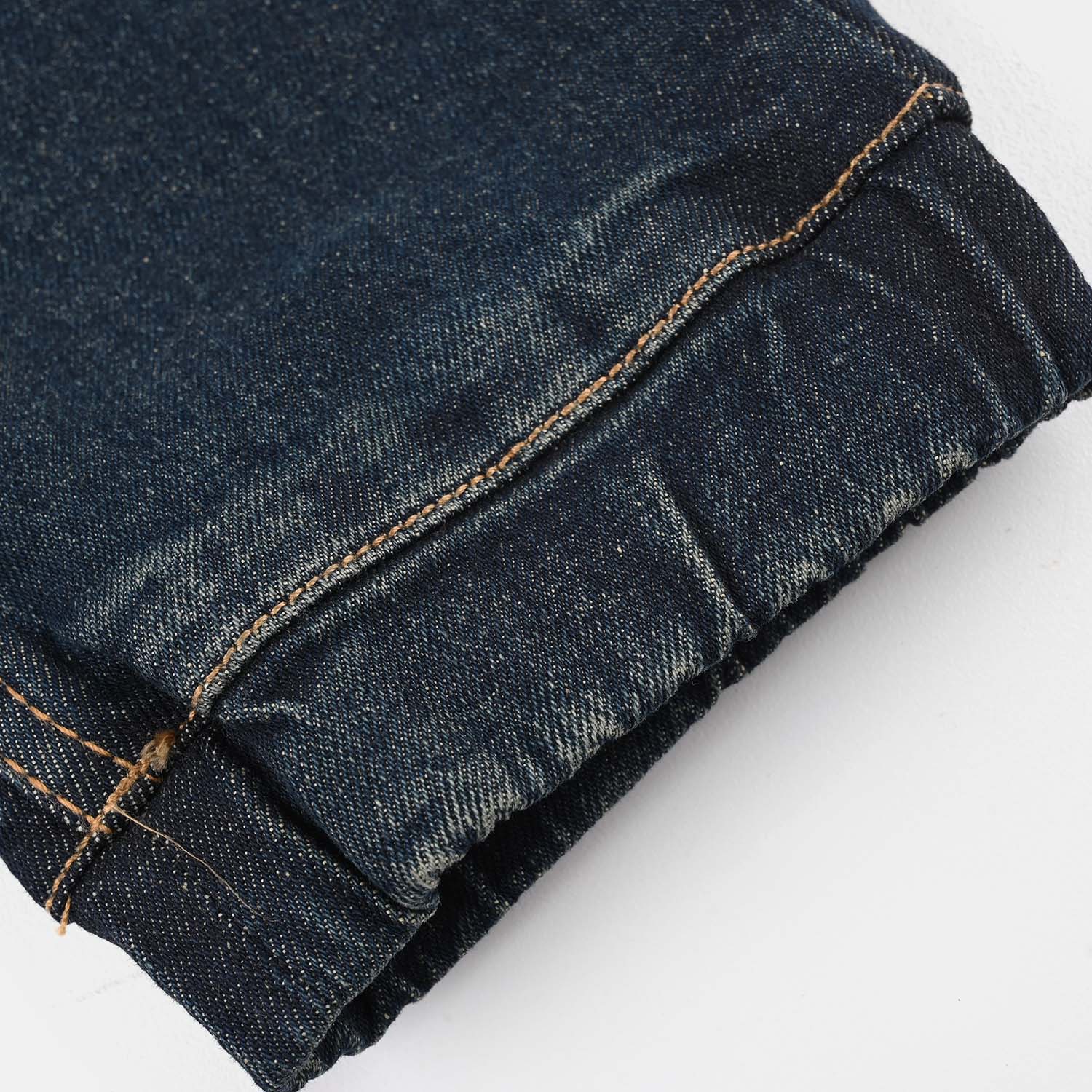 Boys Denim Rigid Jogger Pants β Dark Blue with Elastic Cuffs and Drawstring - Image 3