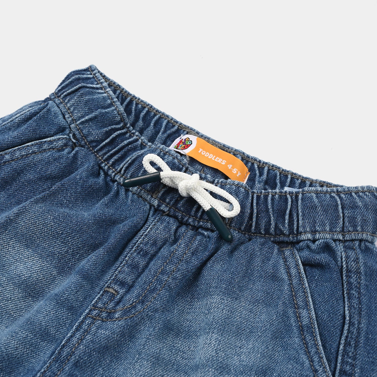 Boys Denim Rigid Shorts (Desert Day) - Mid Blue - Image 3
