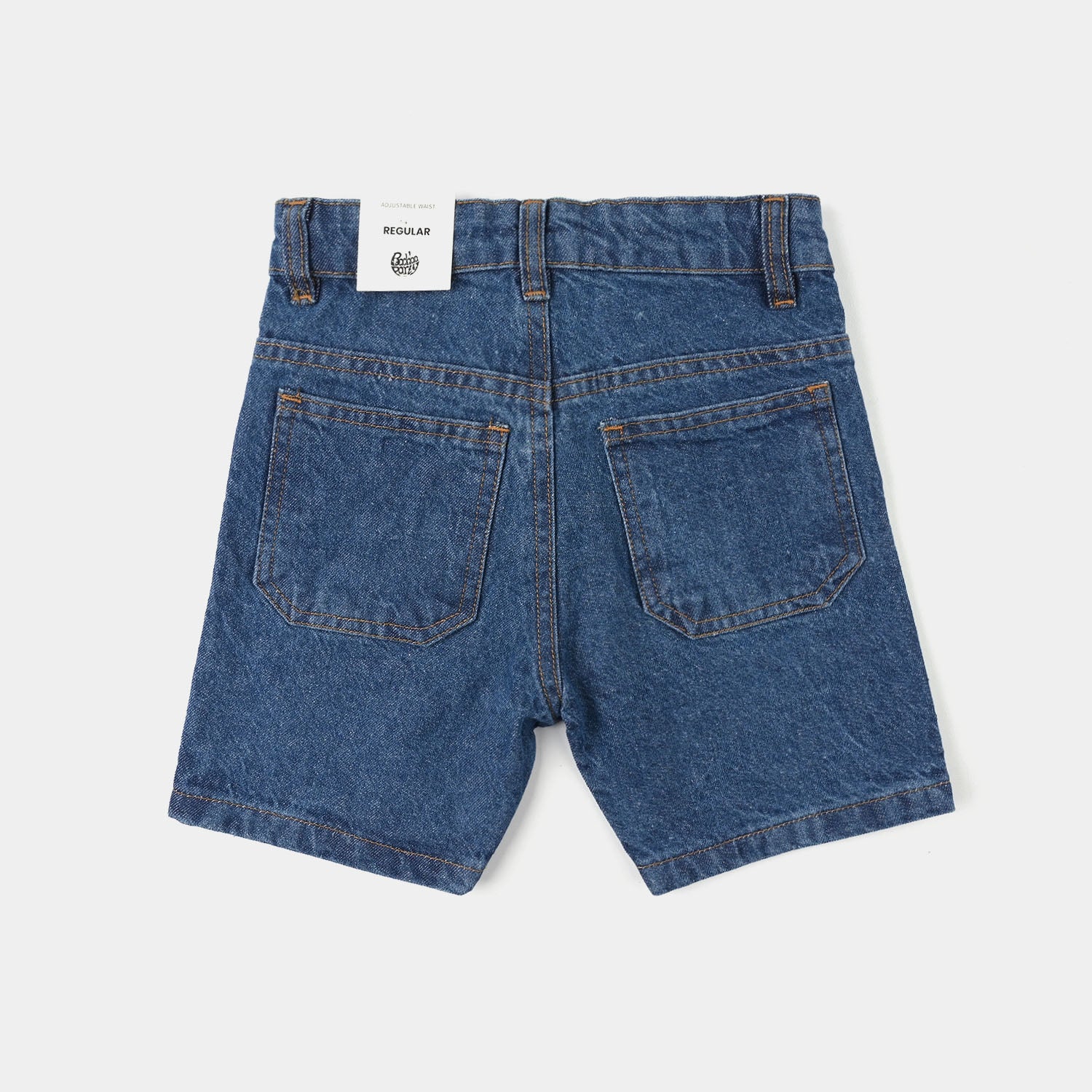Boys Denim Rigid Shorts (Character) - Mid Blue - Image 4