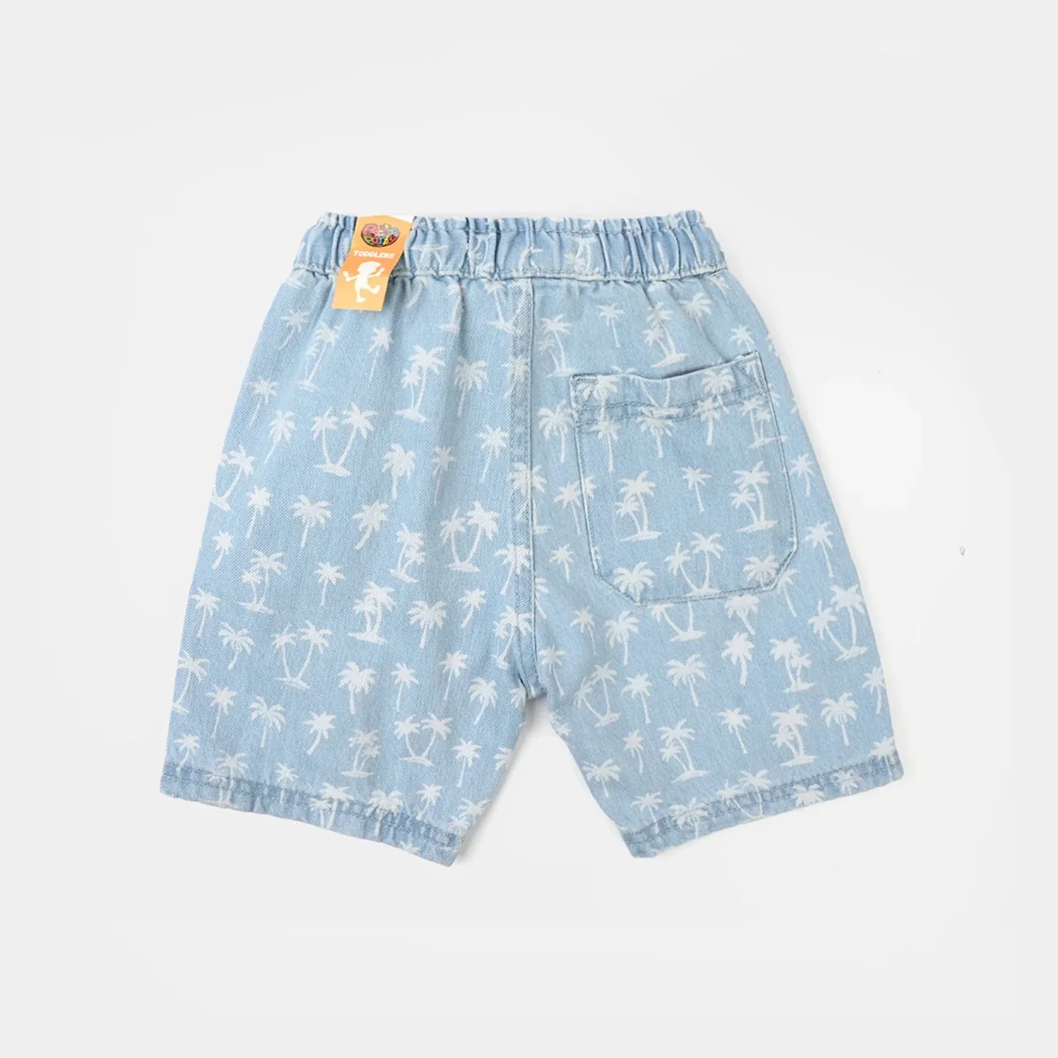 Boys Denim Rigid Shorts - Light Blue - Image 4