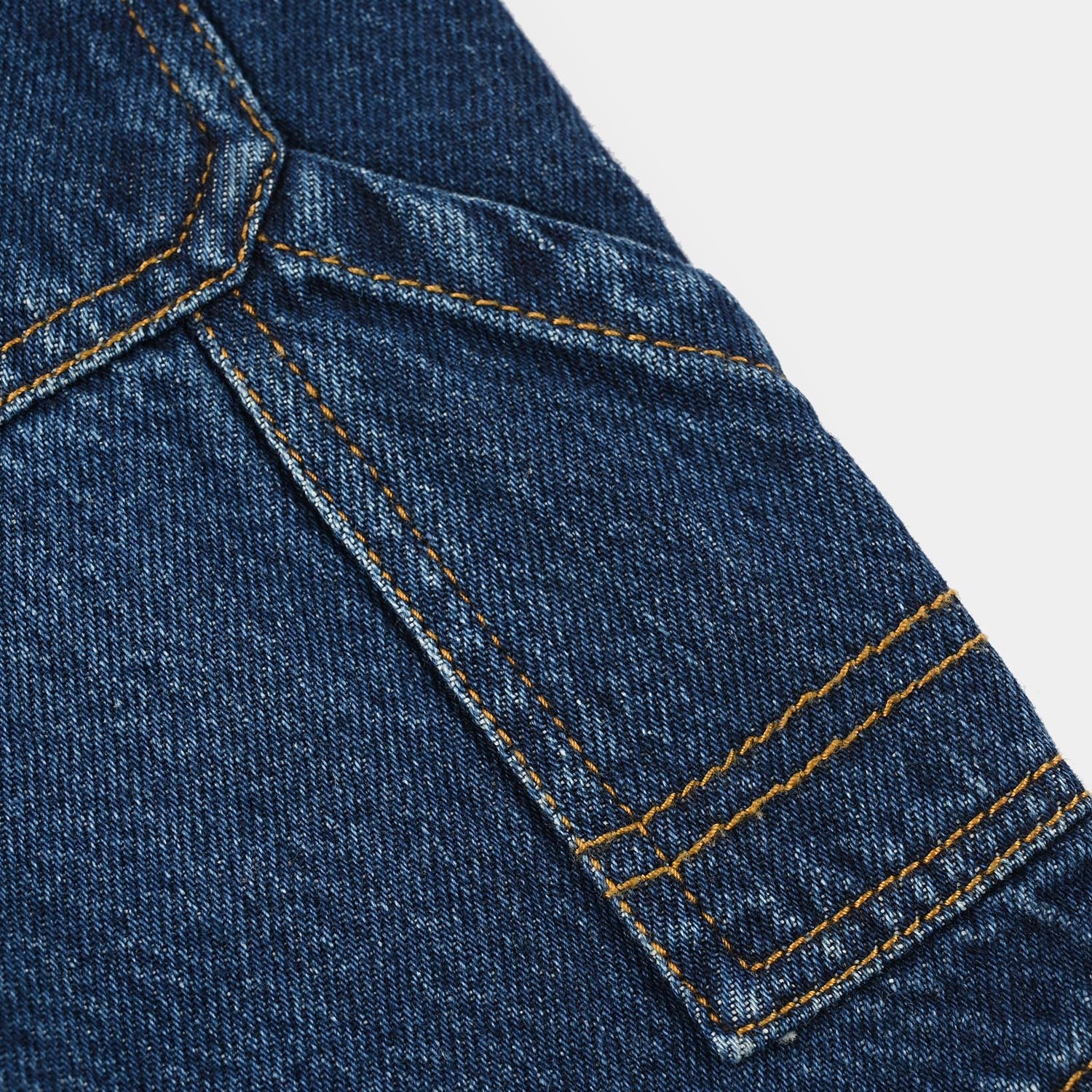 Boys Denim Stretch Shorts (Trail) - Mid Blue - Image 3