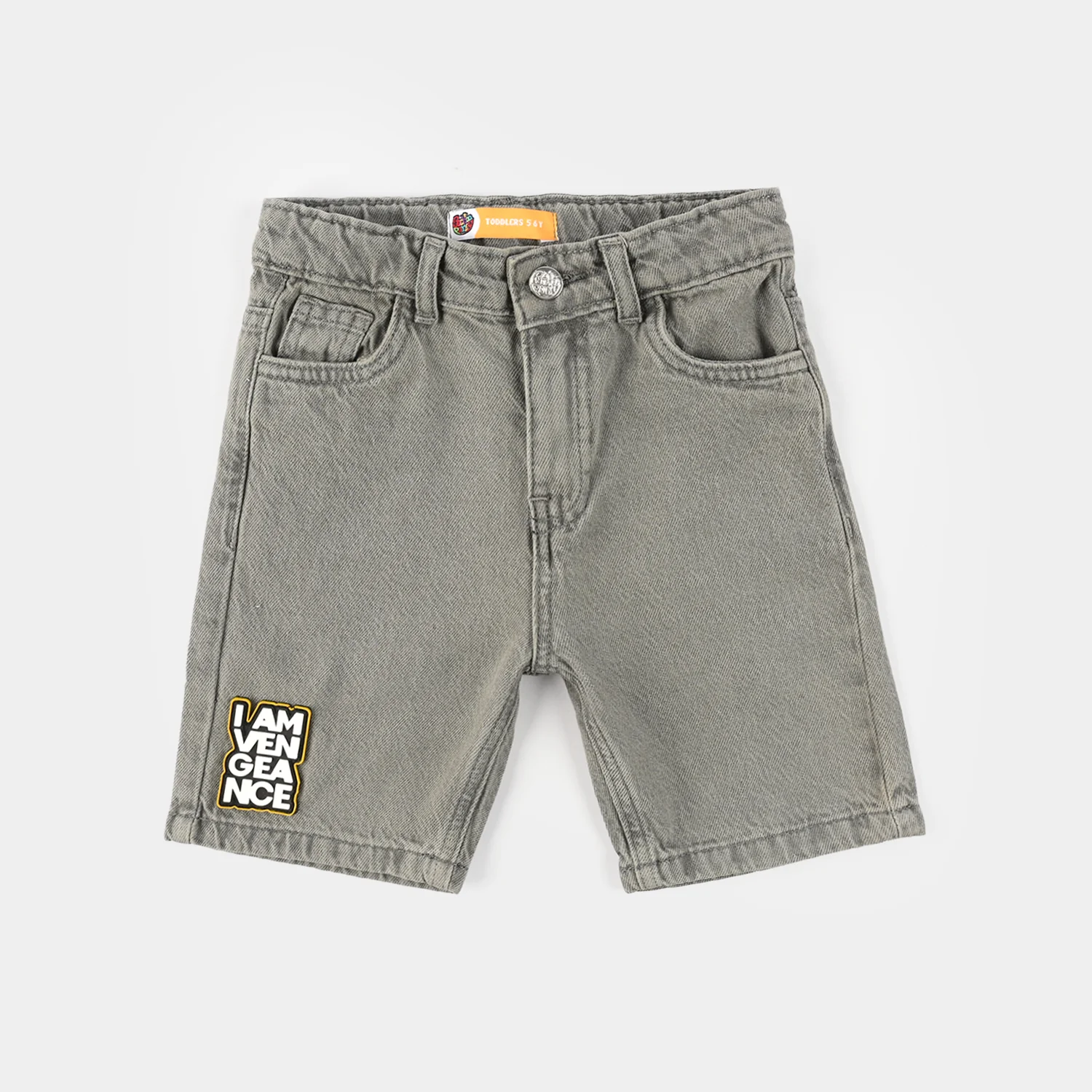 Boys Denim Stretch Shorts (Vengeance) - Grey