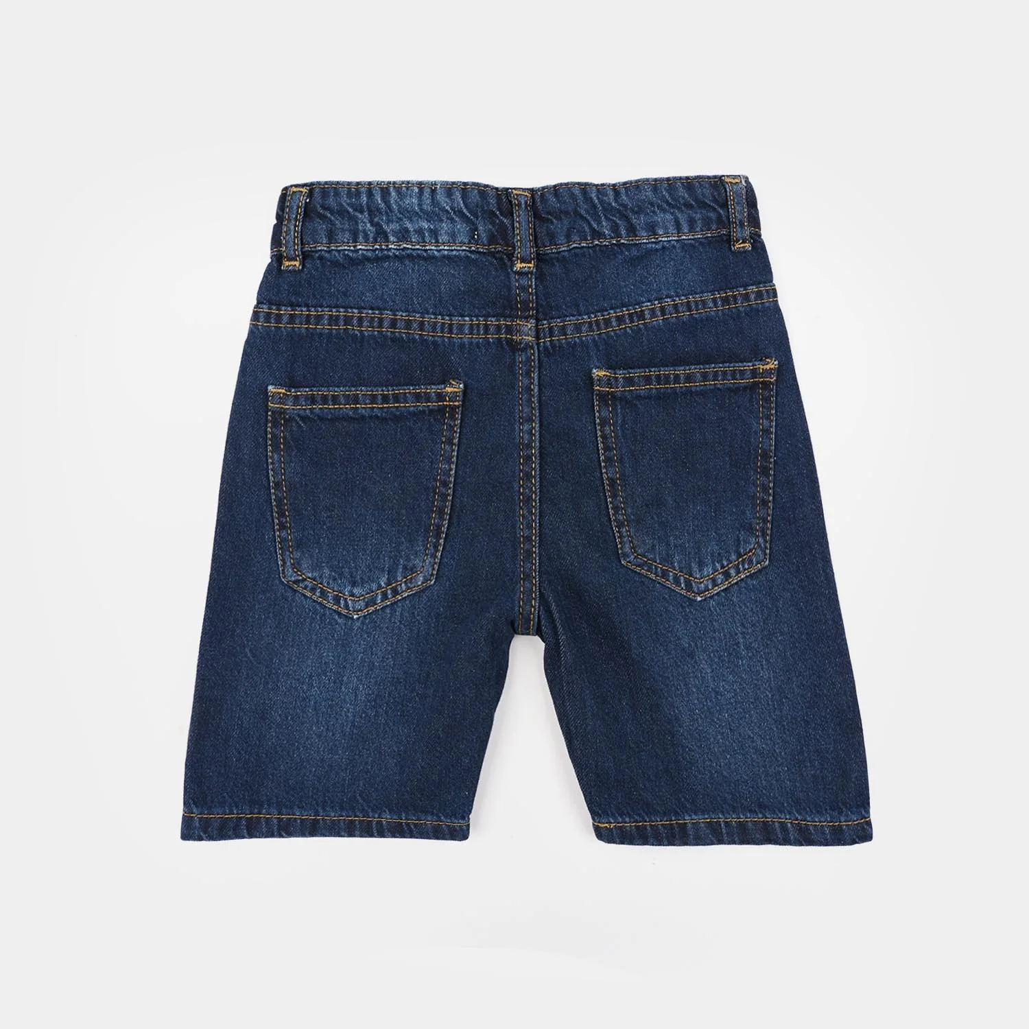 Boys Denim Stretch Shorts (Basic) - Dark Blue - Image 4