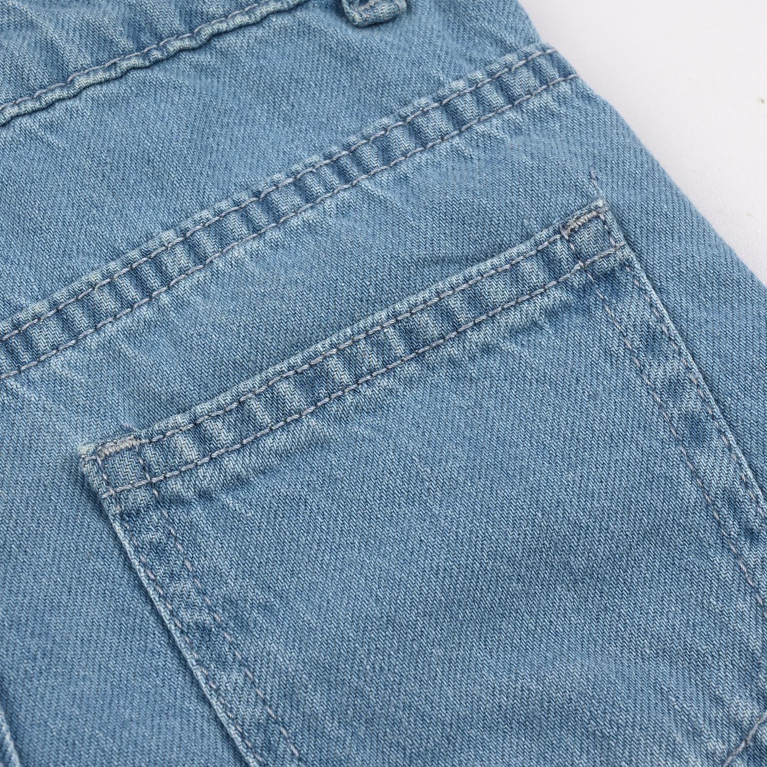 Boys Denim Stretch Shorts (Basic) - Light Blue - Image 3