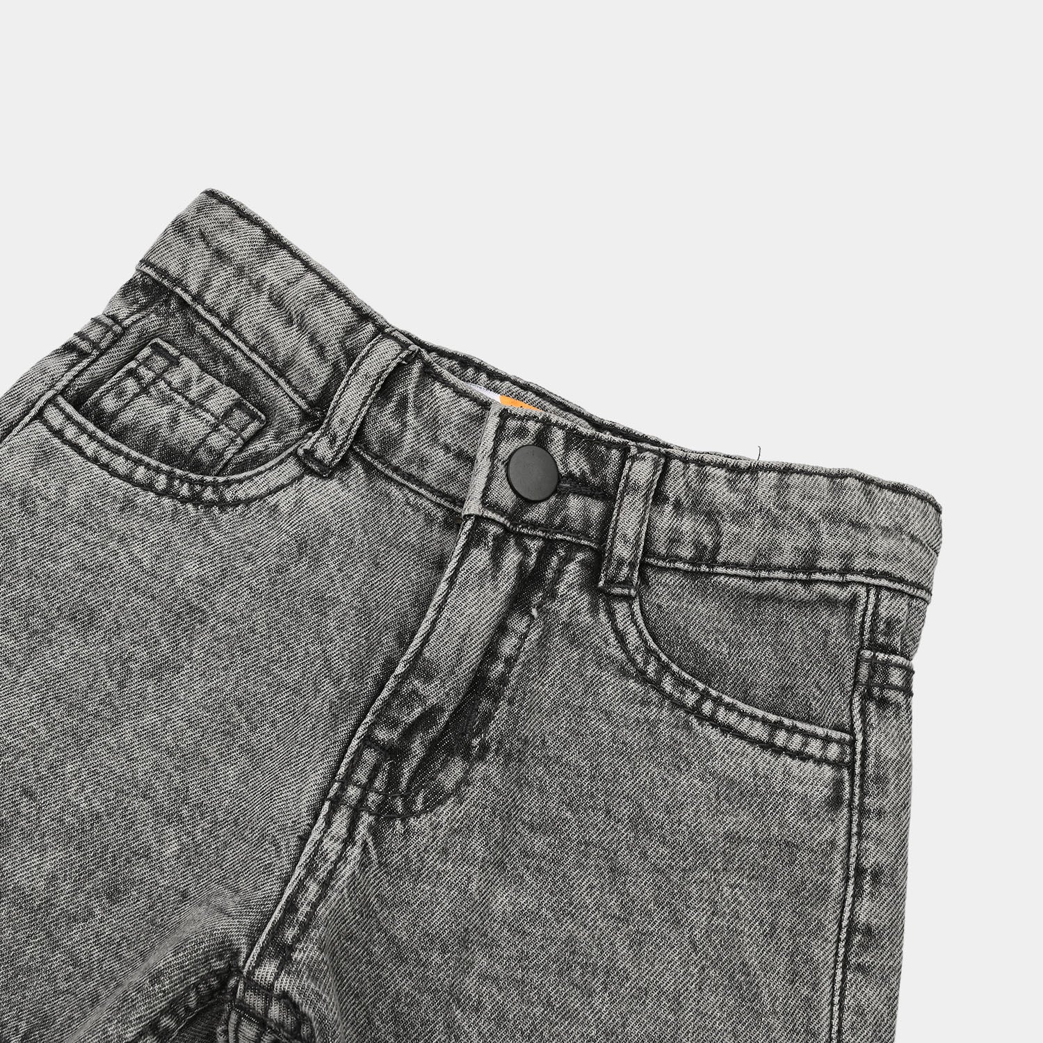 Boys Denim Viscose Short Character-L.grey - Image 2