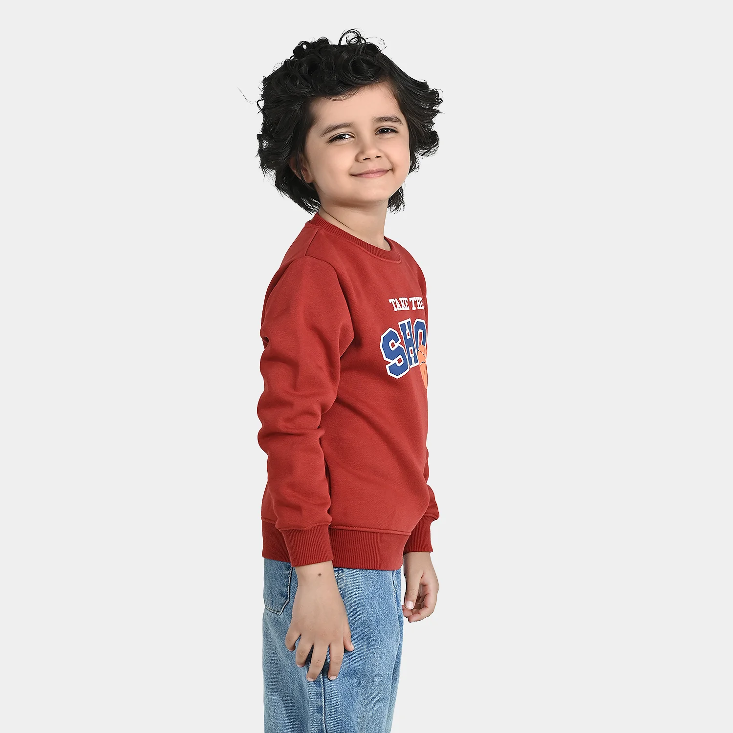 Boys Fleece Sweatshirt The Shot-Red - Image 3