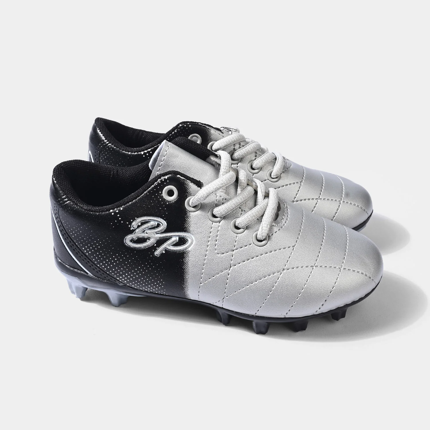 Boys Football Shoes YA-001-Silver/Black - Image 3