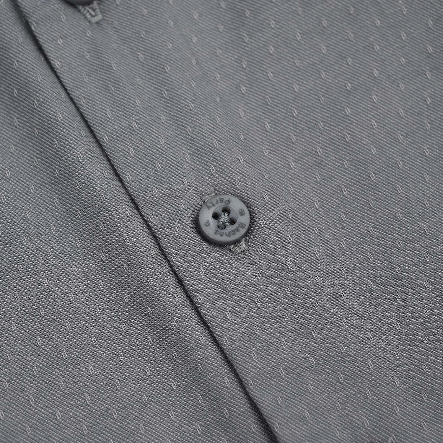 Boys Dobby Formal Shirt-GREY - Image 3