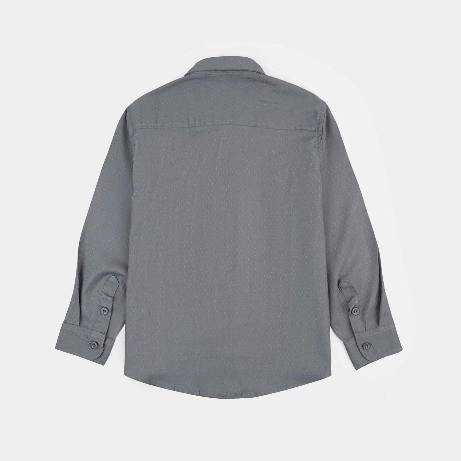 Boys Dobby Formal Shirt-GREY - Image 4