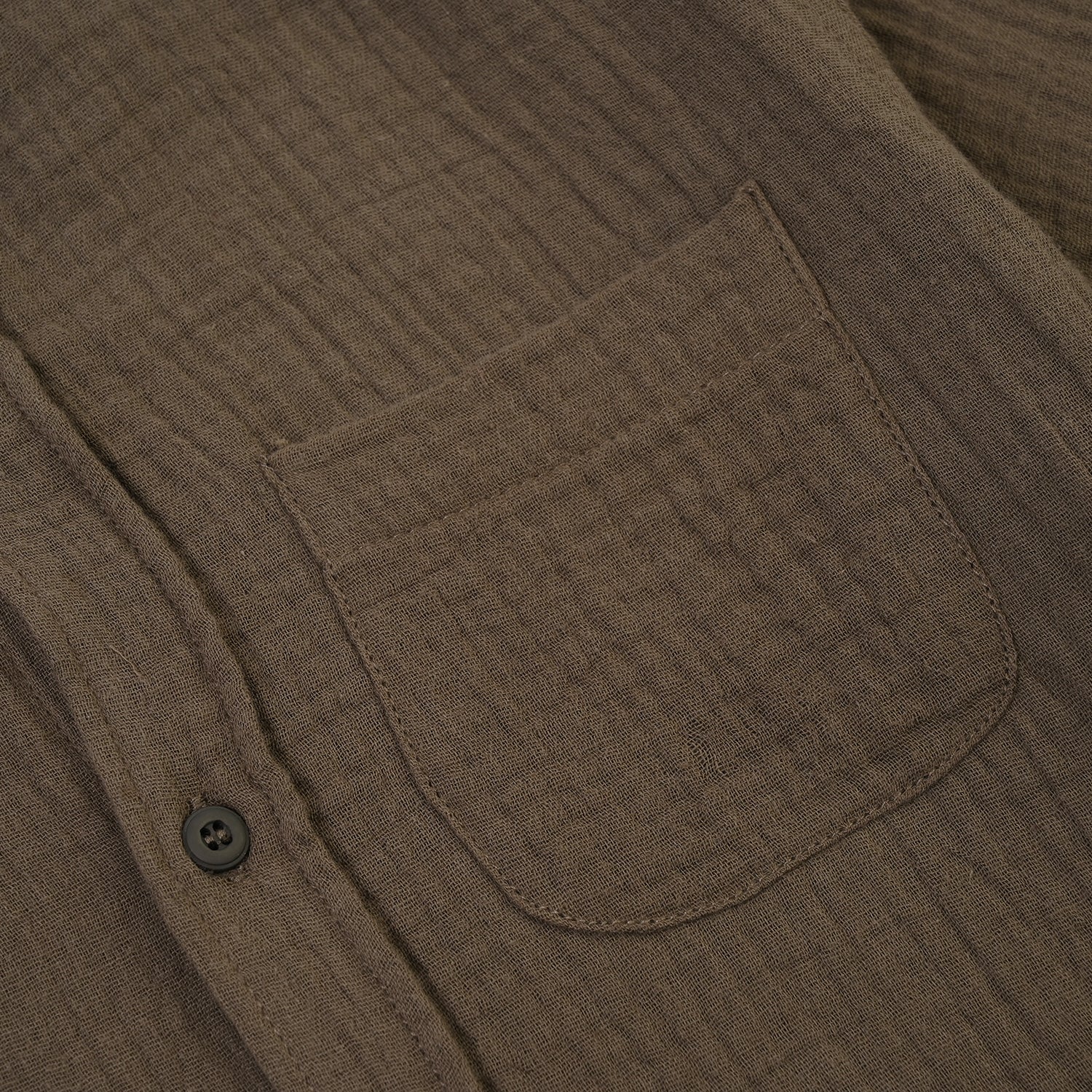 Boys Gauze Shirt (Fully Here)-Olive - Image 3