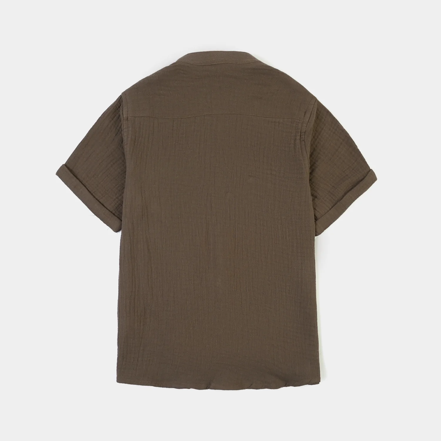 Boys Gauze Shirt (Fully Here)-Olive - Image 4