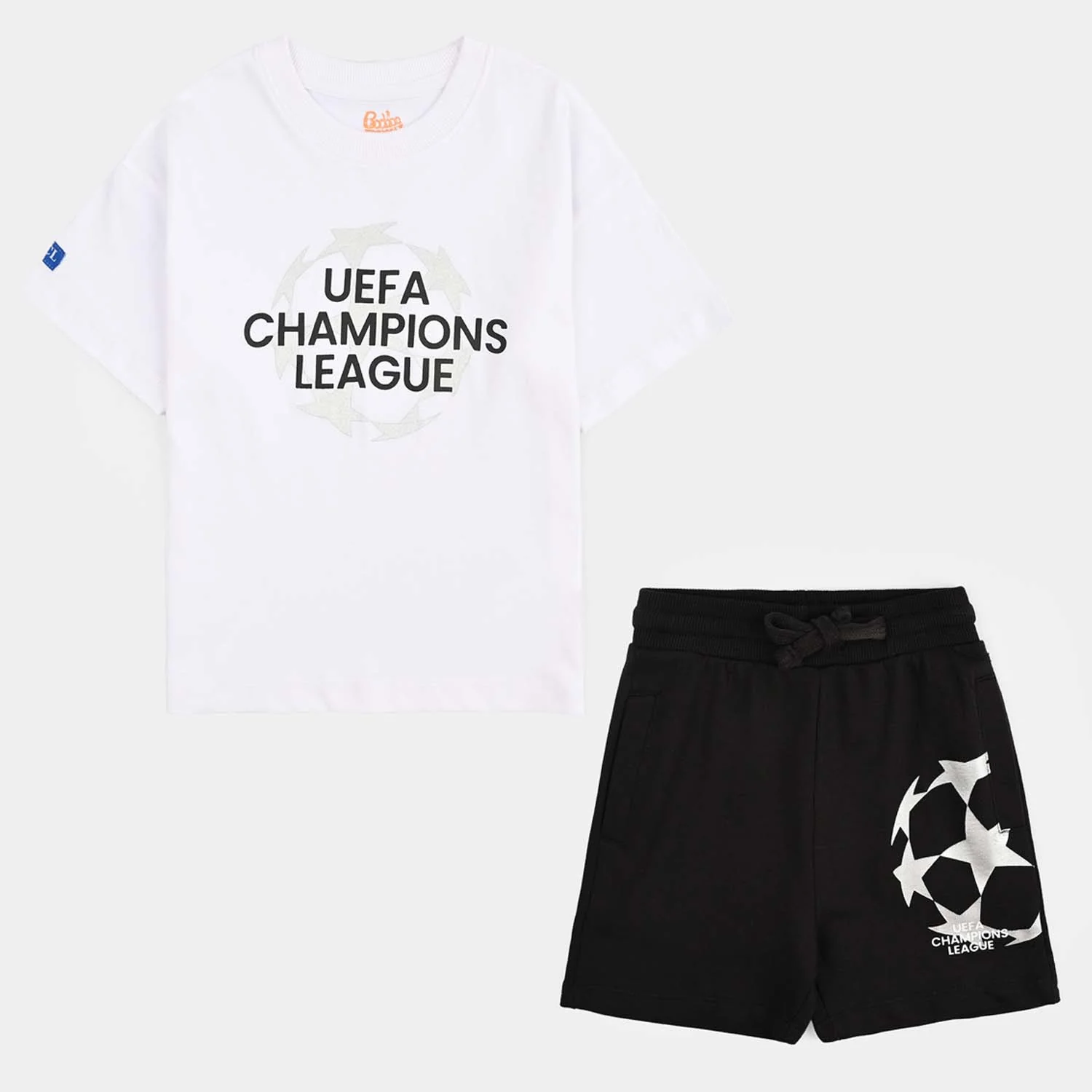 Boys Jersey/Terry 2 Piece Suit Champions League-White/Black