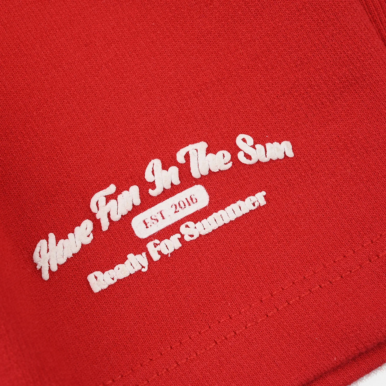 Boys Jersey/Terry Shorts (Have Fun) - Red - Image 3