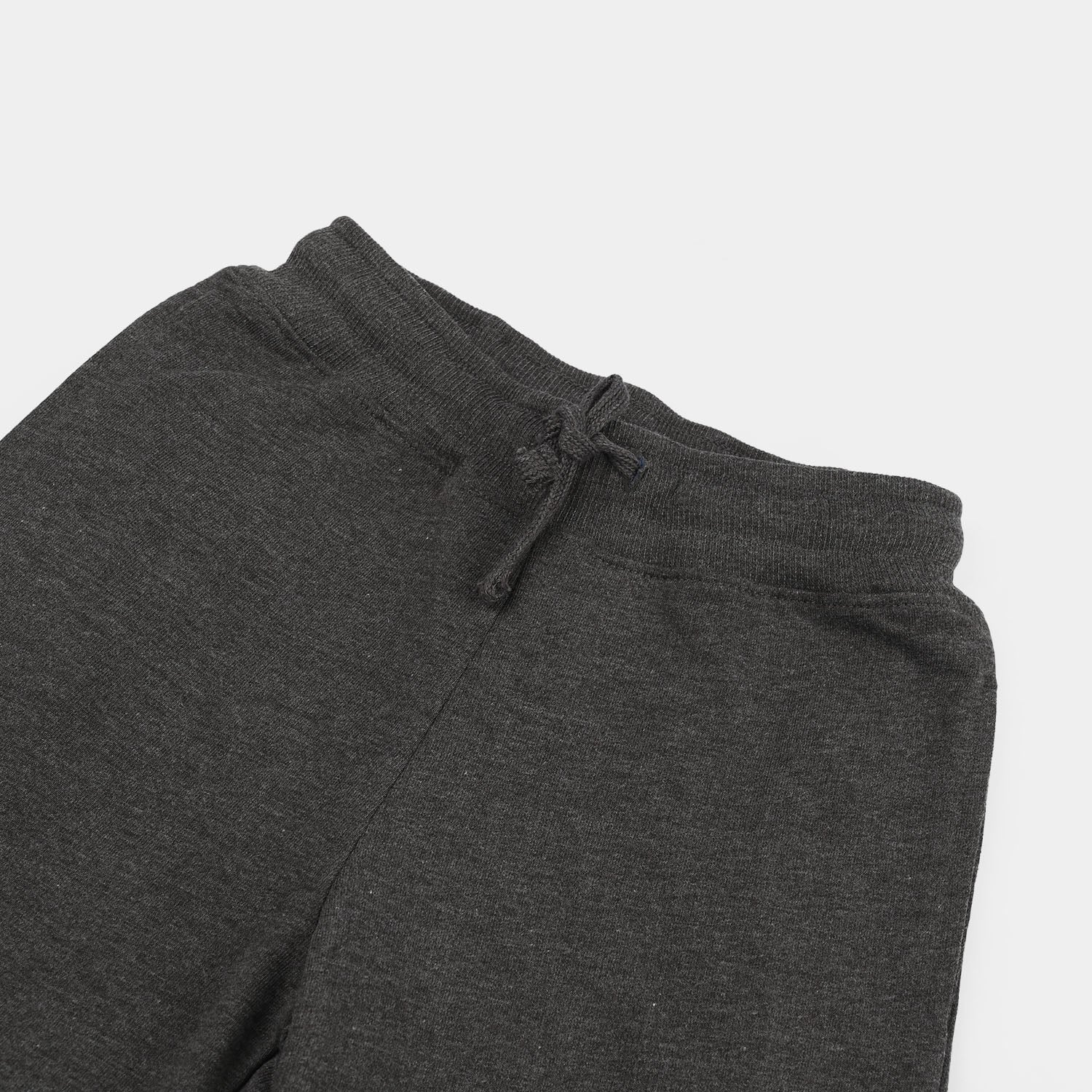 Boys Jersey Terry Shorts (No. Five) - Dark Grey Melange - Image 3