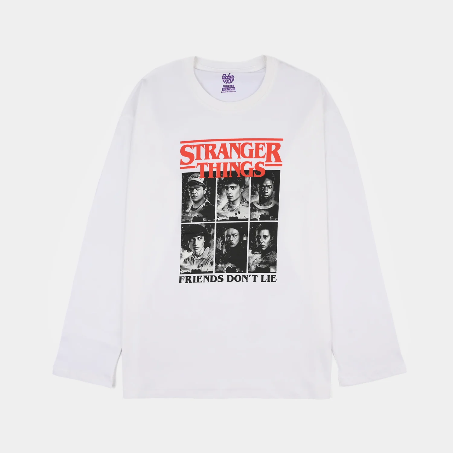 Boys Jersey/Terry T-Shirt (Friends Don’t Lie)  - White