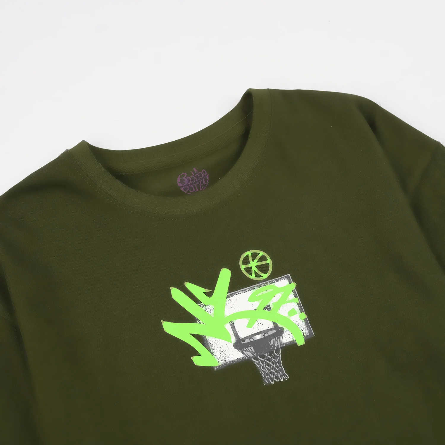 Boys Jersey/Terry T-Shirt (Basketball New York) - Rifle Green - Image 3