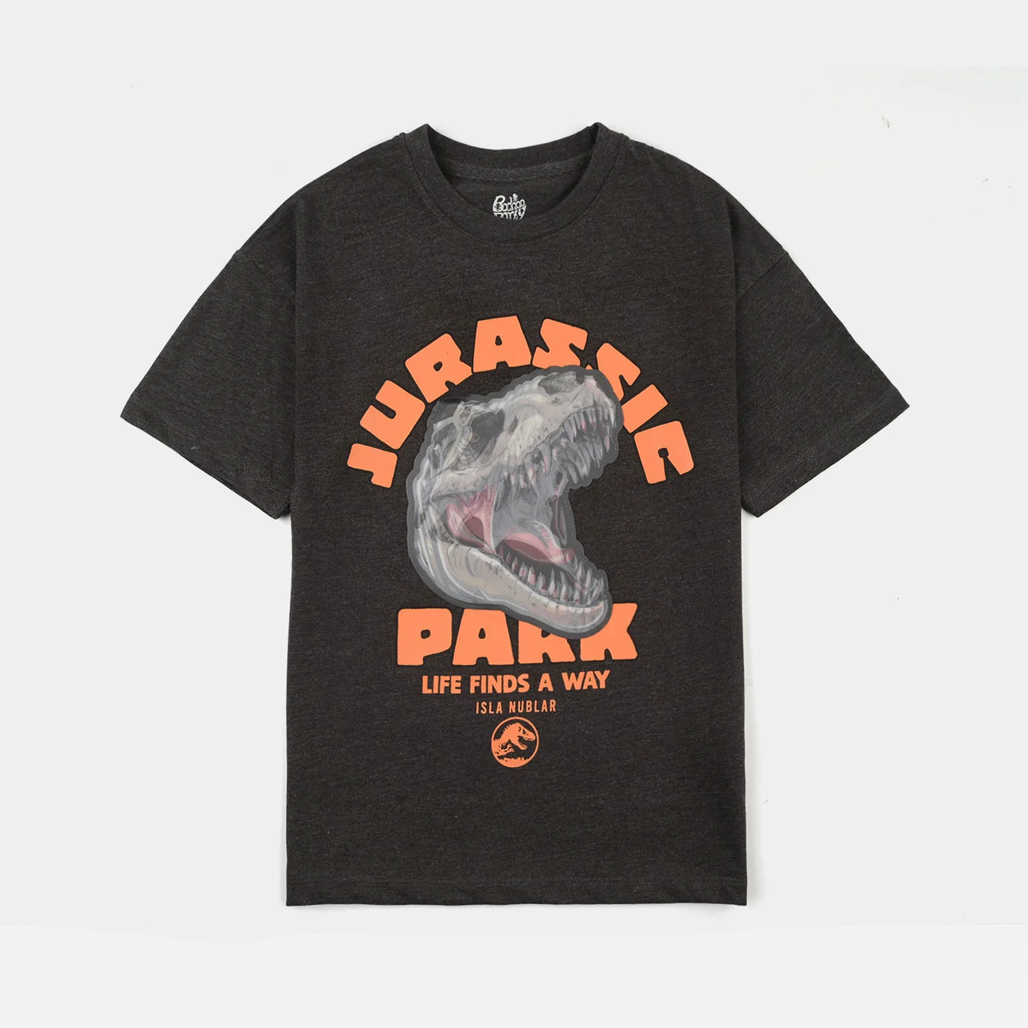 Boys Jersey/Terry T-Shirt (Park) - Dark Grey Melange