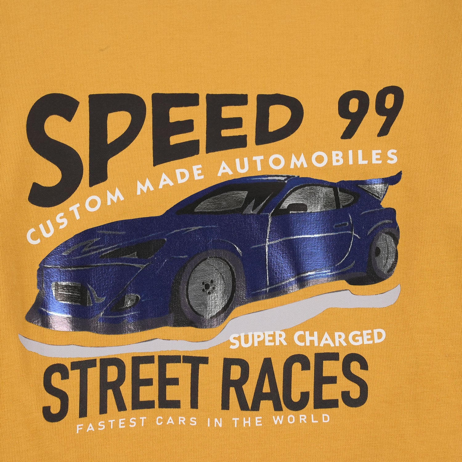 Boys Jersey/Terry T-Shirt (Speed) - Yellow - Image 2