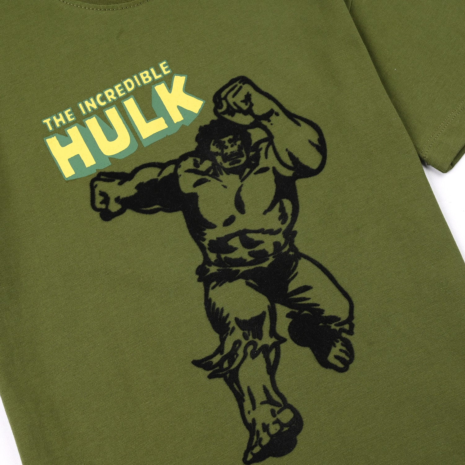 Boys Jersey/Terry T-Shirt (The Incredible) - Olive Green - Image 2