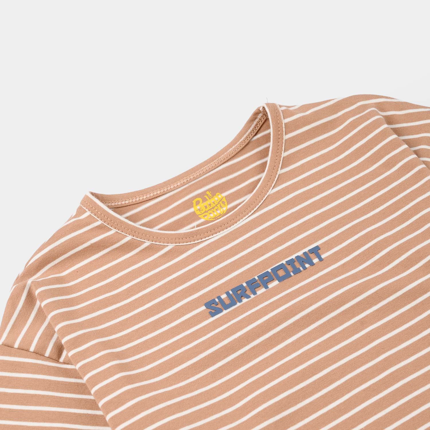 Boys Jersey/Terry T-Shirt (Surf Point) - Brown - Image 2