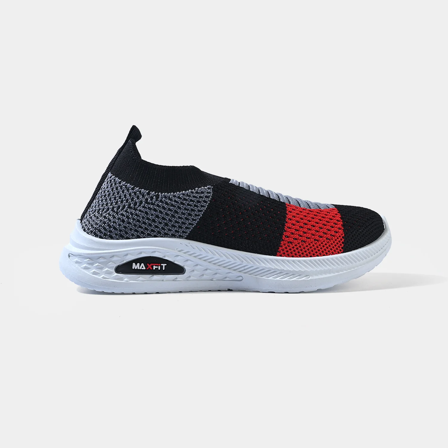 Boys Joggers FMX-19 Knit Slip-On Sneakers – Black - Image 4