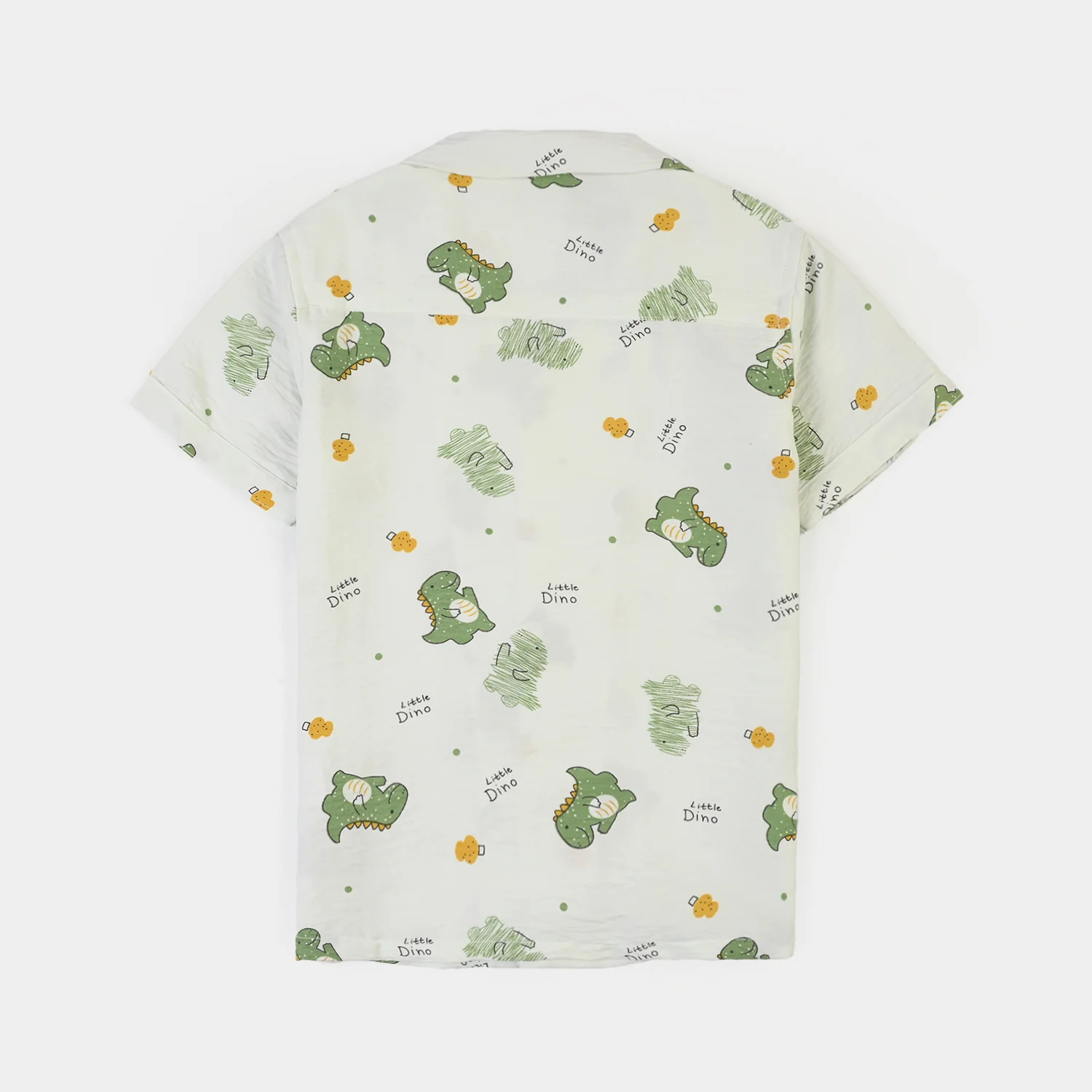 Boys Linen Viscose Nightwear Little Dino - Light Green - Image 6