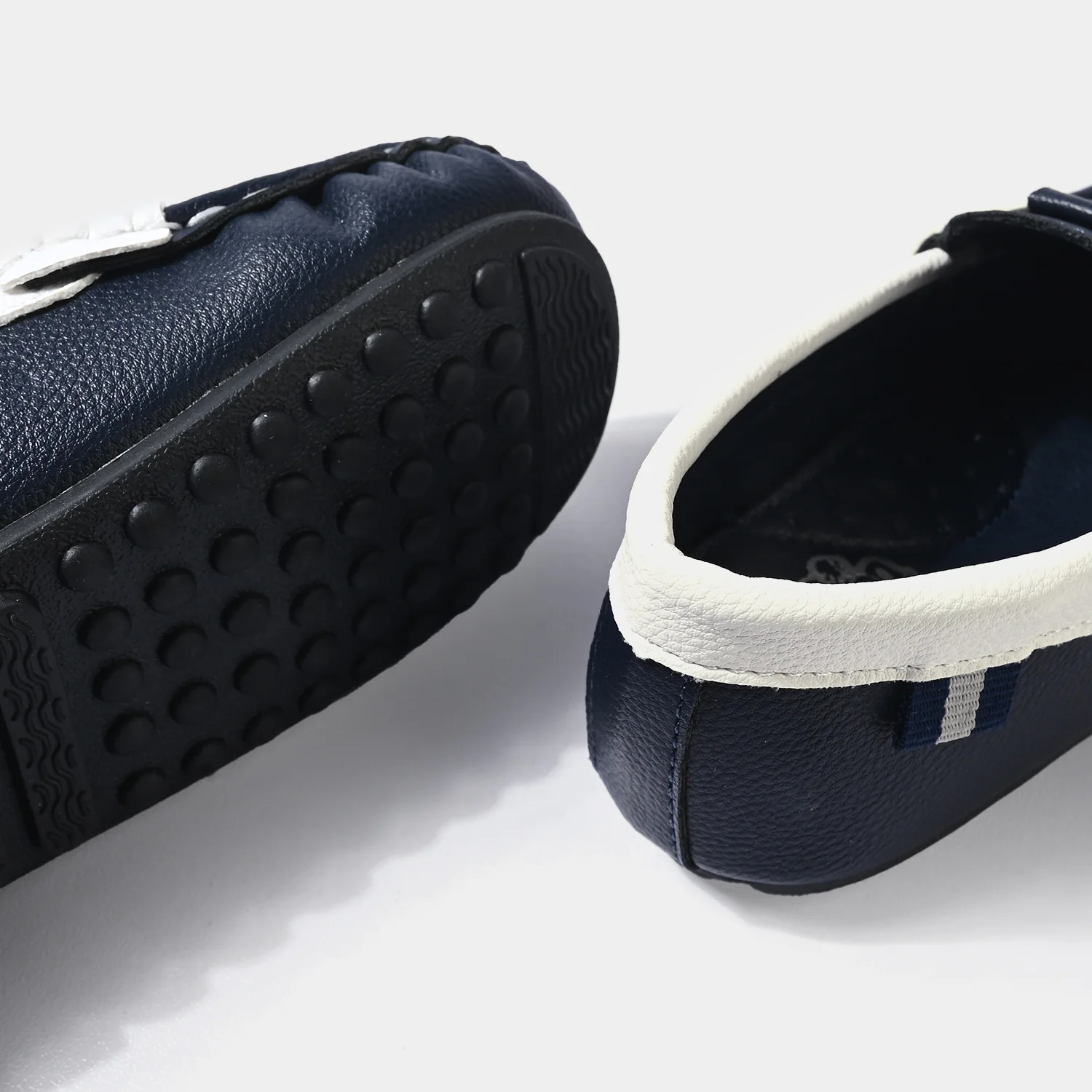 Boys Loafers H502-L1 Slip-On Moccasins – Navy - Image 2