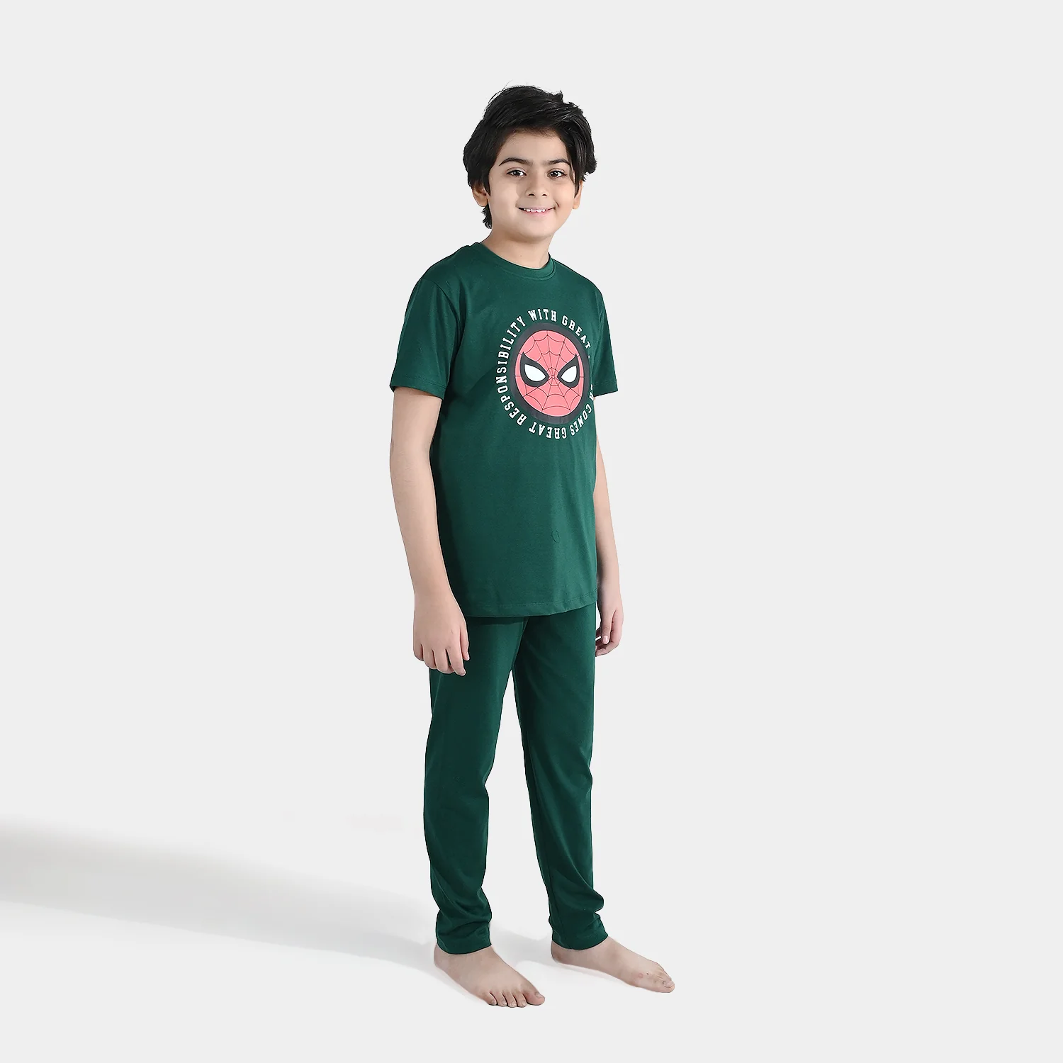 Boys PC Jersey Night Suit Character - Green - Image 4
