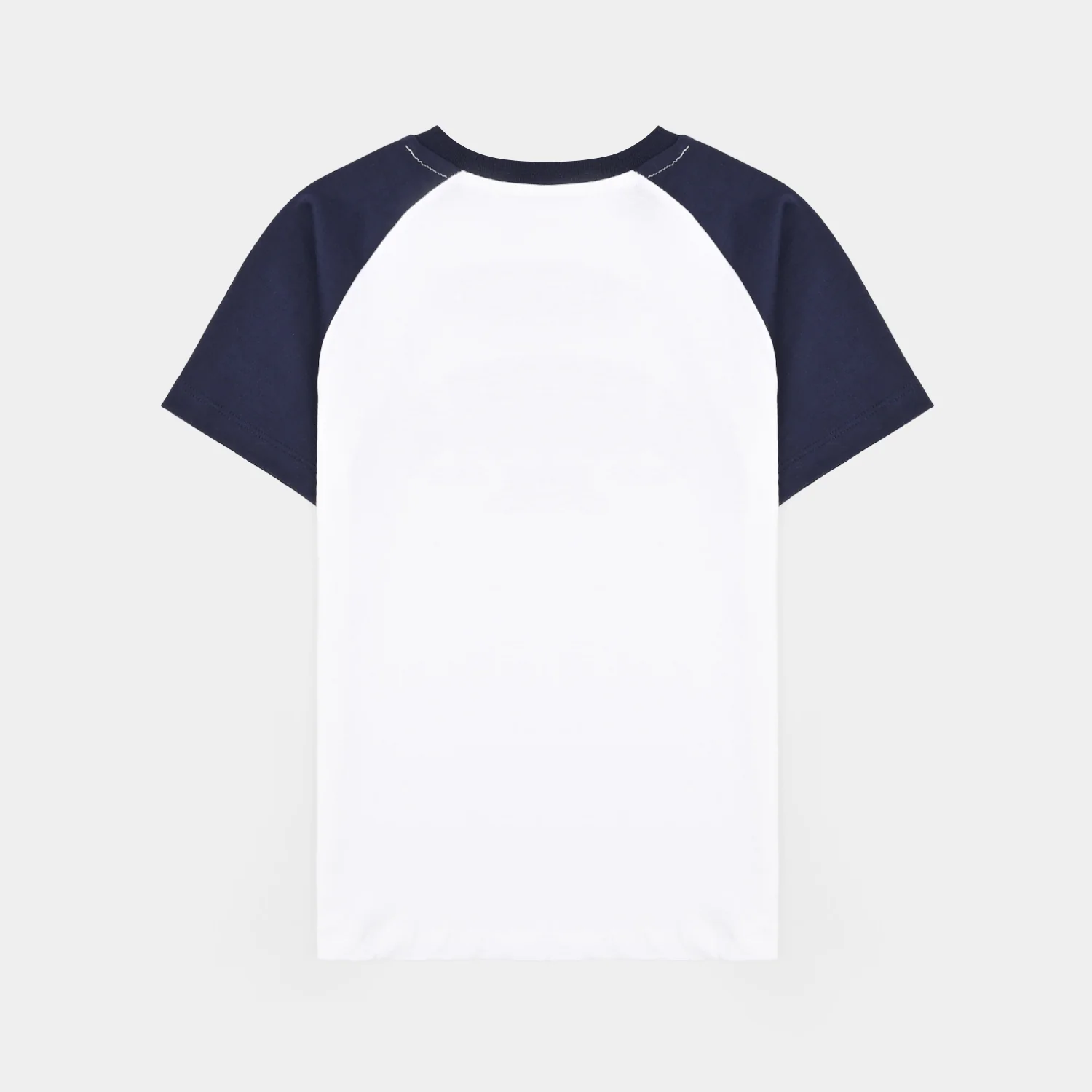 Boys Poly Cotton Jersey Night Suit SLEEPERS-White/Blue - Image 4