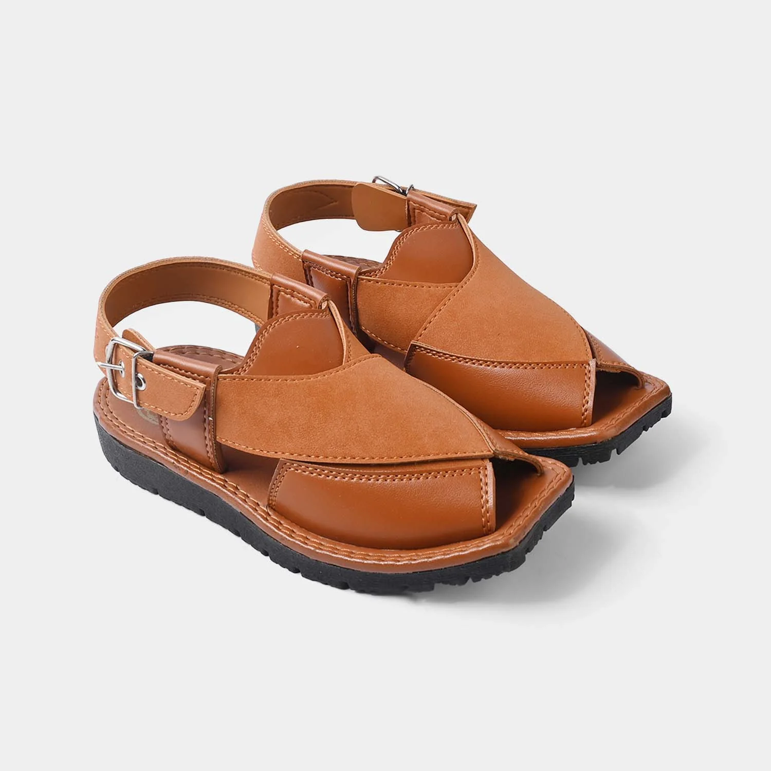 Boys Peshawari Chappal DS-009 – Camel - Image 2