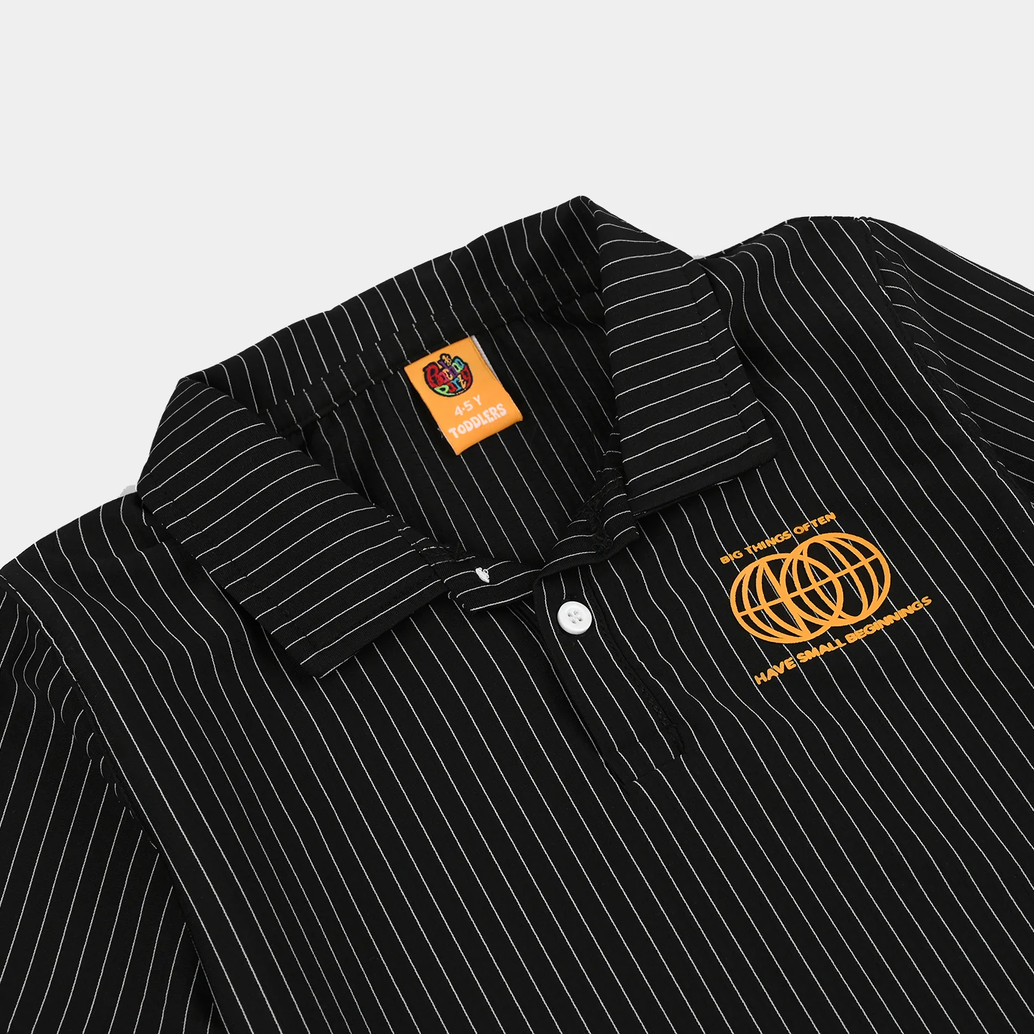 Boys Polyester yarn dyed Polo (Big Things) - Black - Image 2