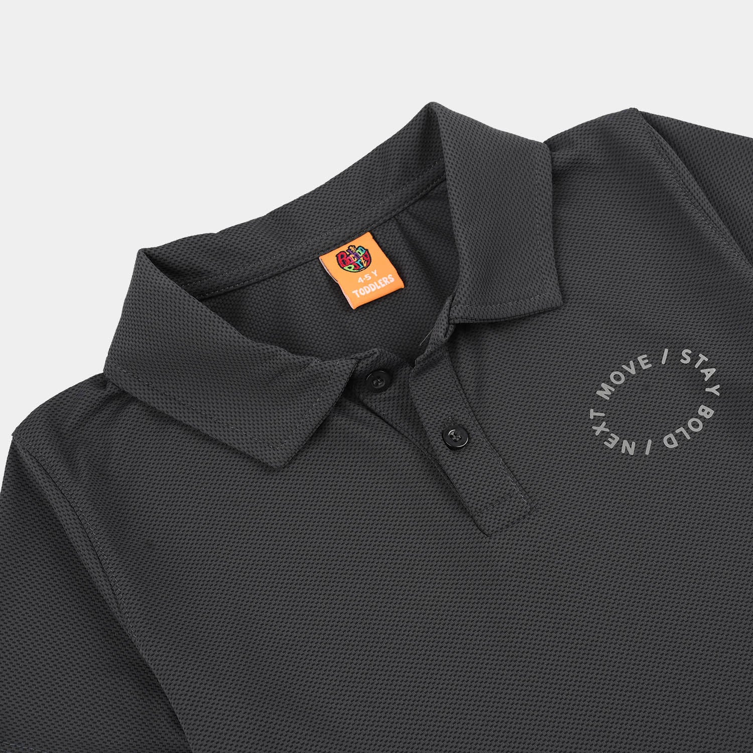 Boys Polyester yarn dyed Polo (Next Move) - Black - Image 2