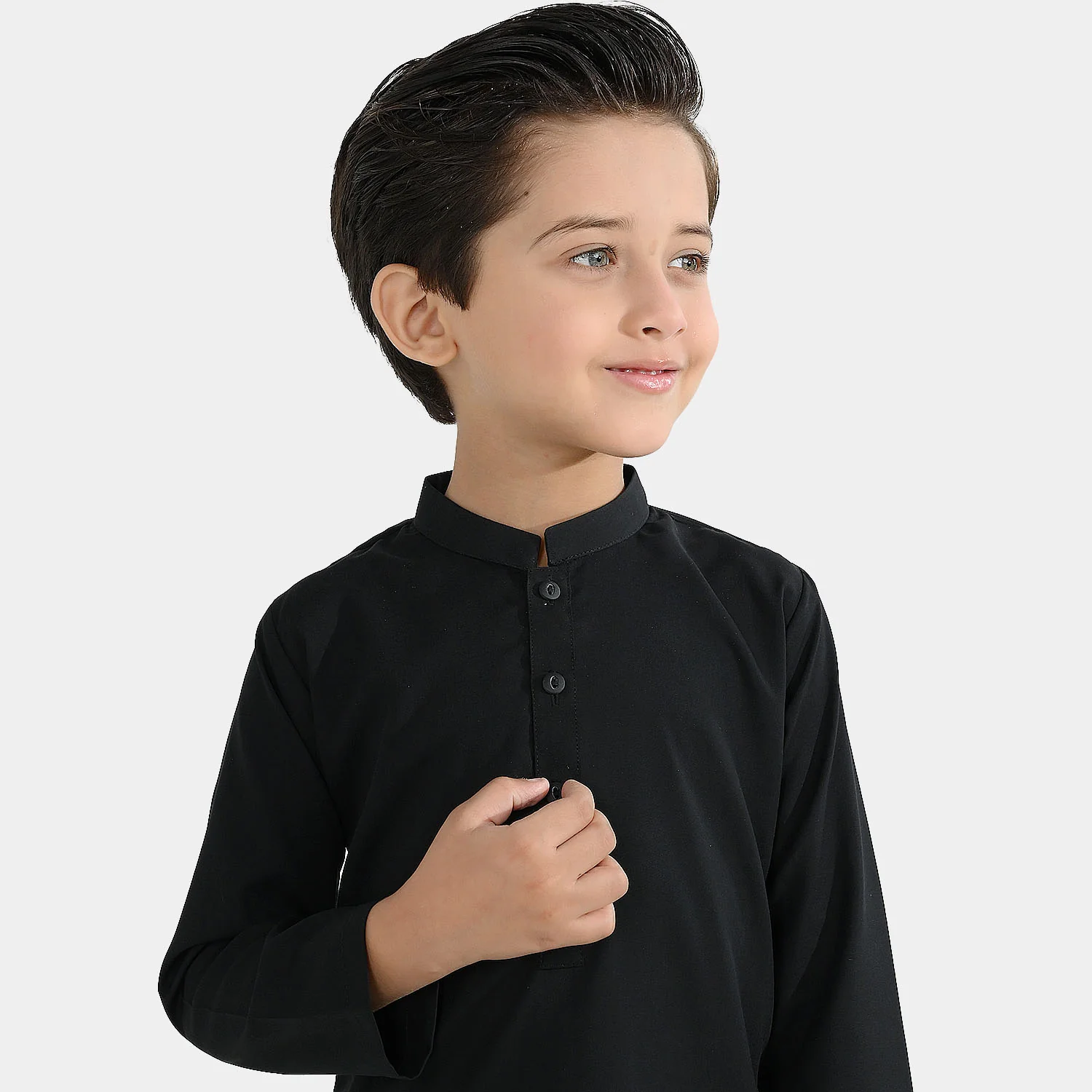 Boys Poly Cotton 2Piece Suit (Black Beauty) - Image 2