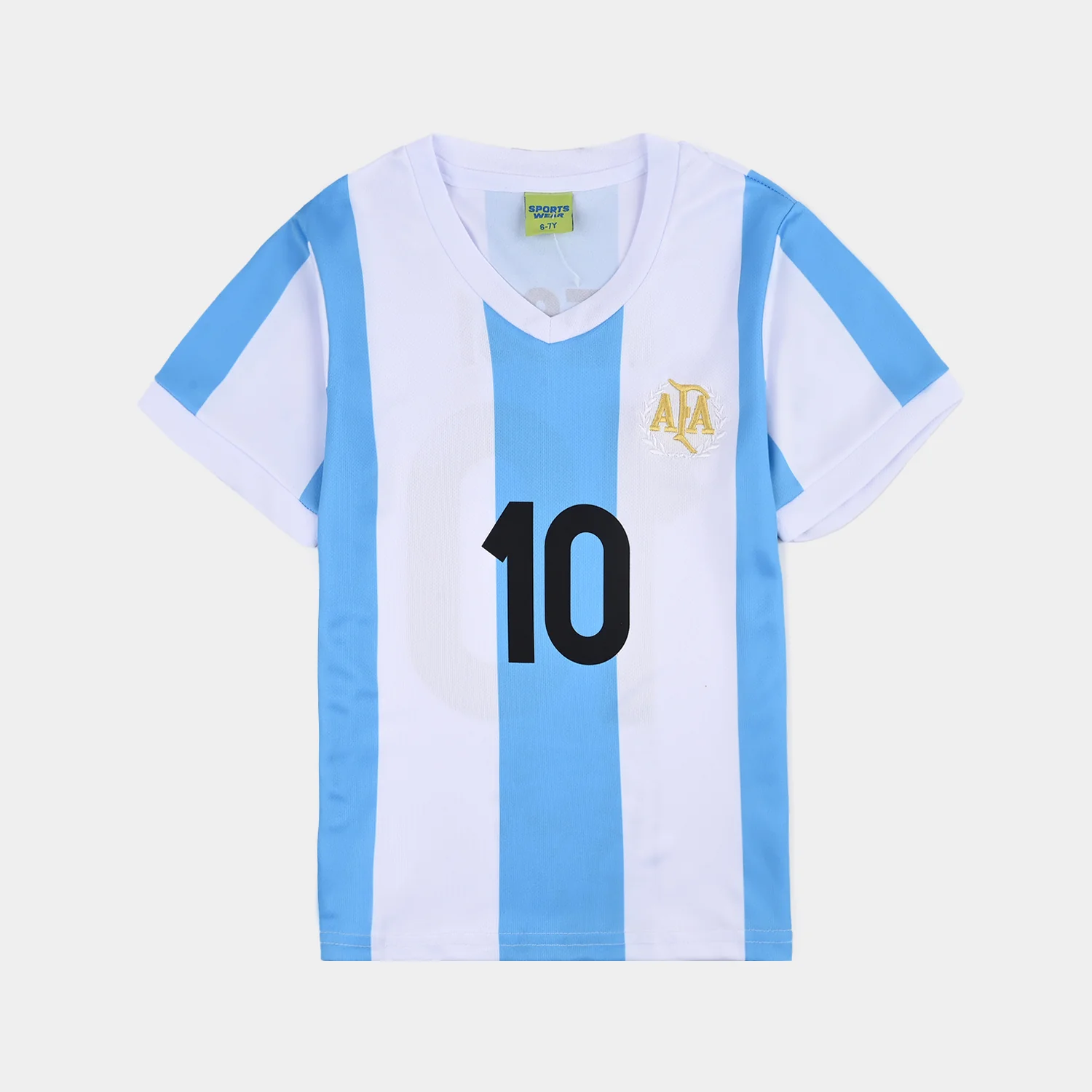 Boys Poly Jersey Suit – Blue White - Image 2
