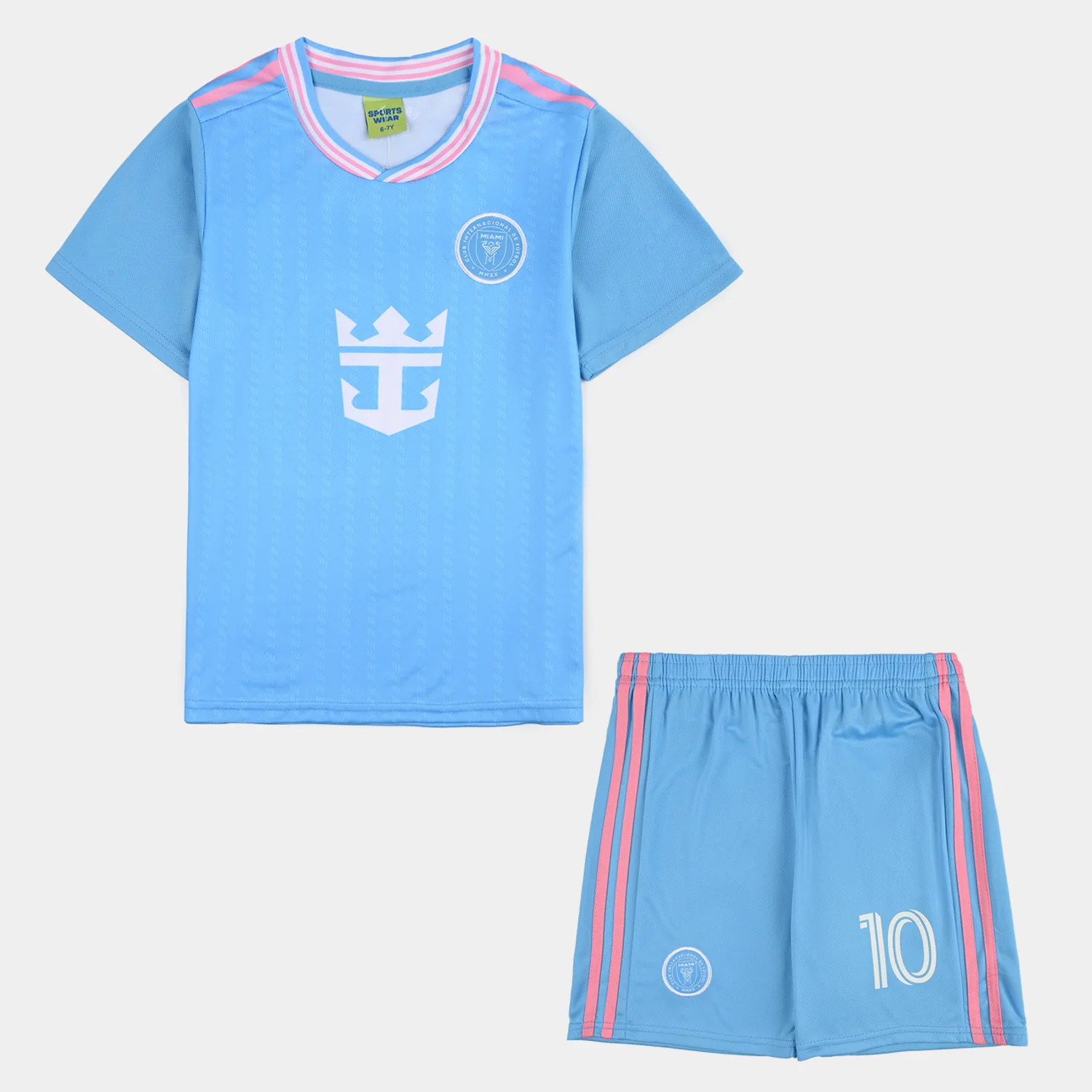 Boys Poly Jersey Suit – Sky Blue