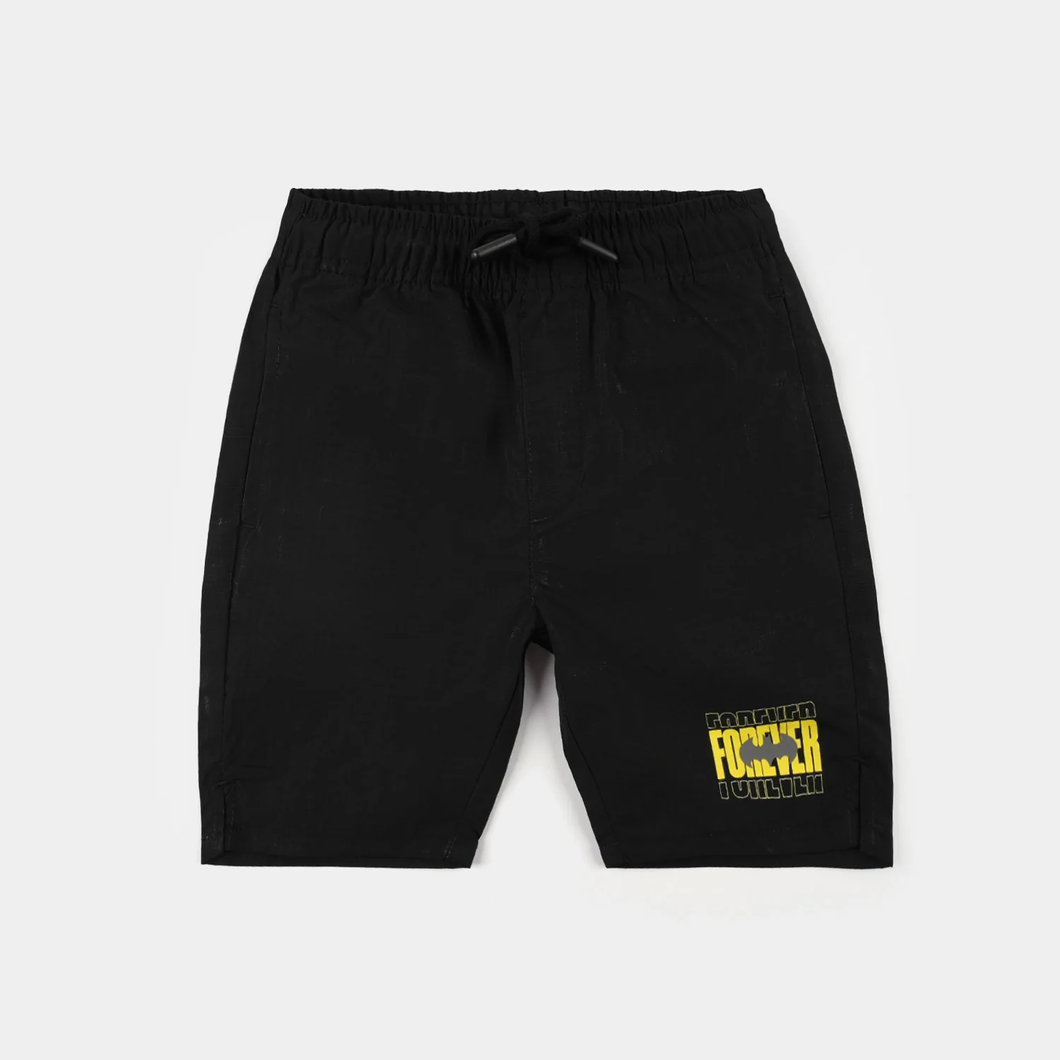 Boys Poly Twill Shorts (Forever) - Black