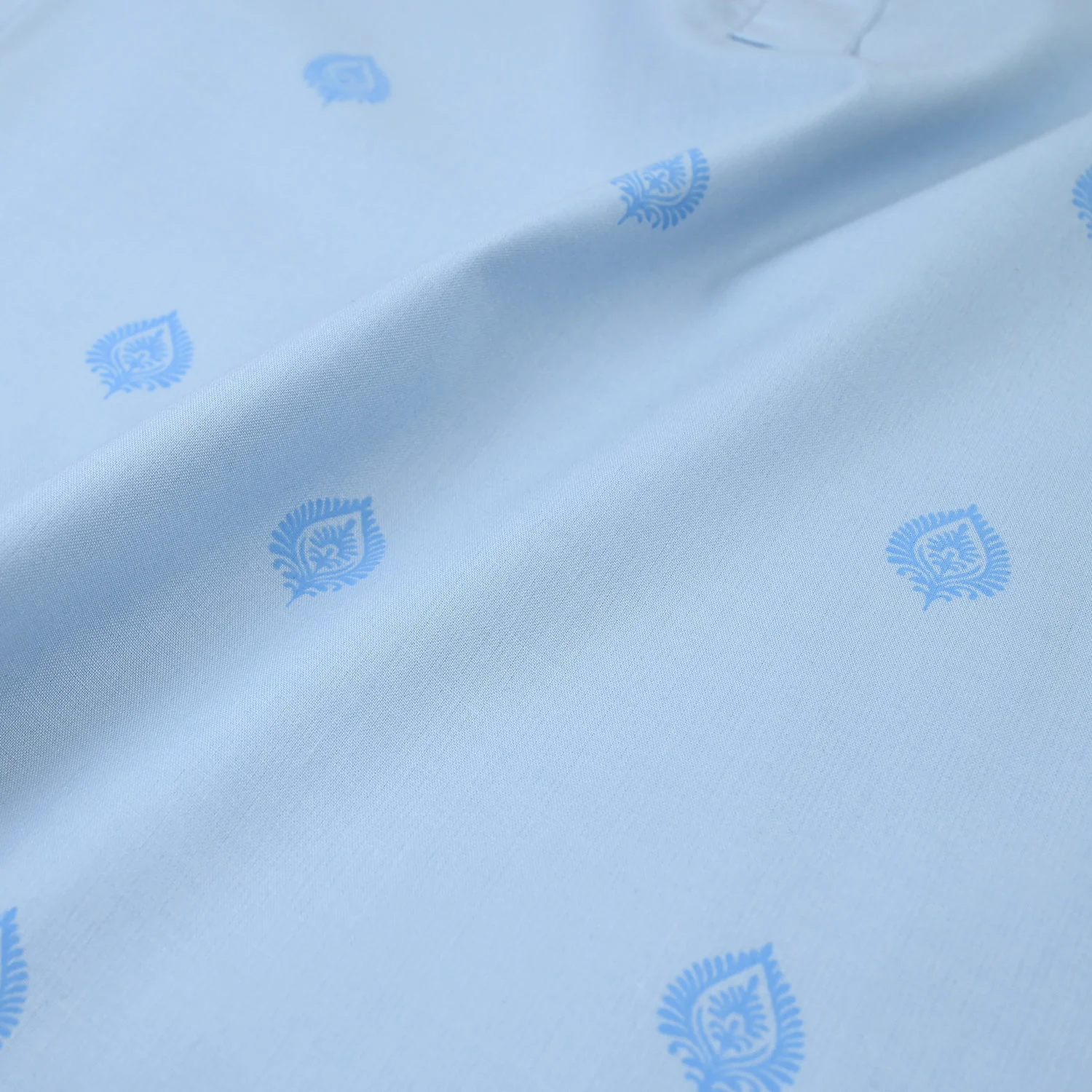 Boys Poly Viscose Printed Kurta (Breeze) - Blue - Image 3